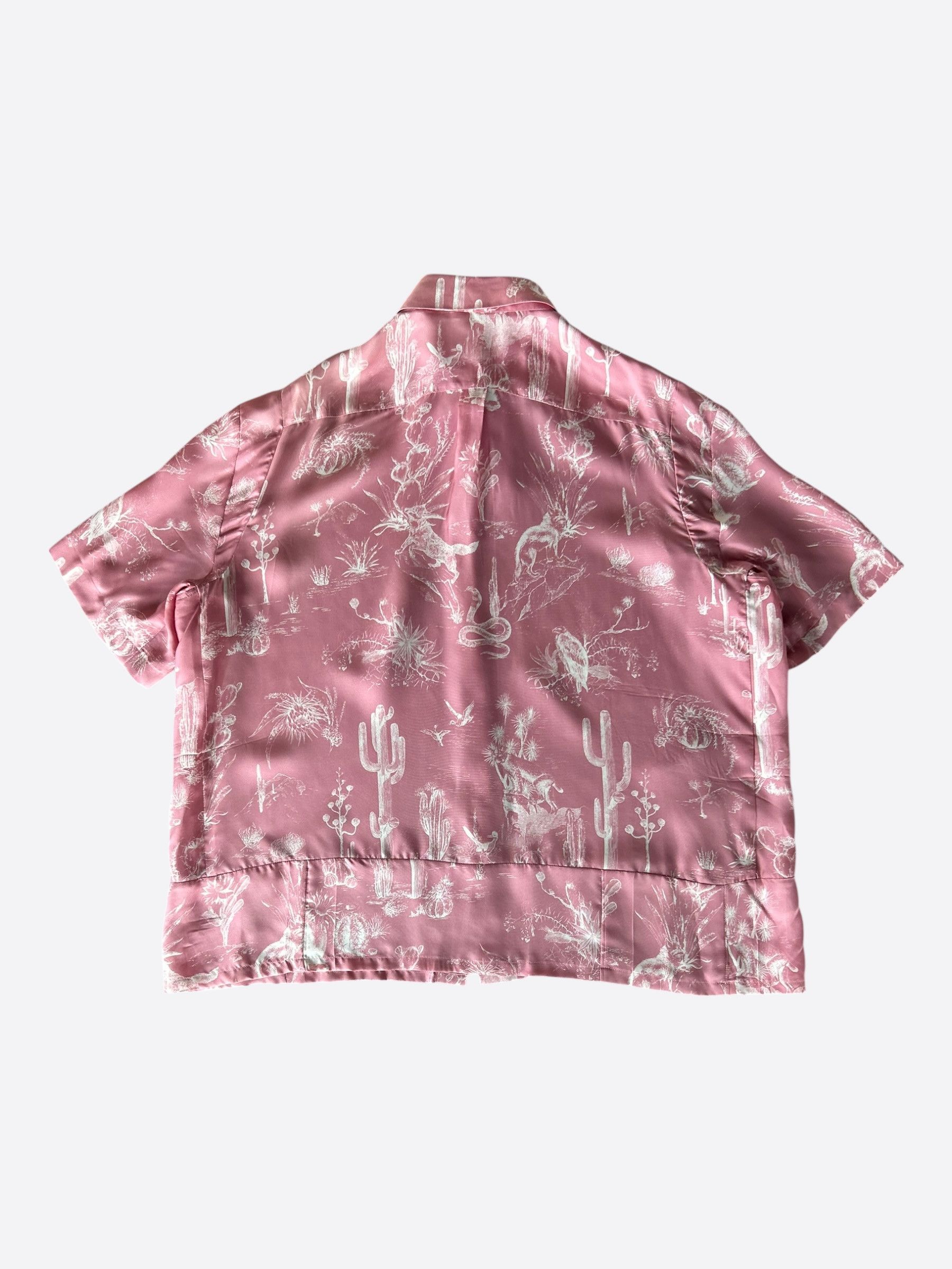 Dior Dior Cactus Jack Pink & White Desert Graphic Button Up Shirt Size US XXL / EU 58 / 5 - 2 Thumbnail