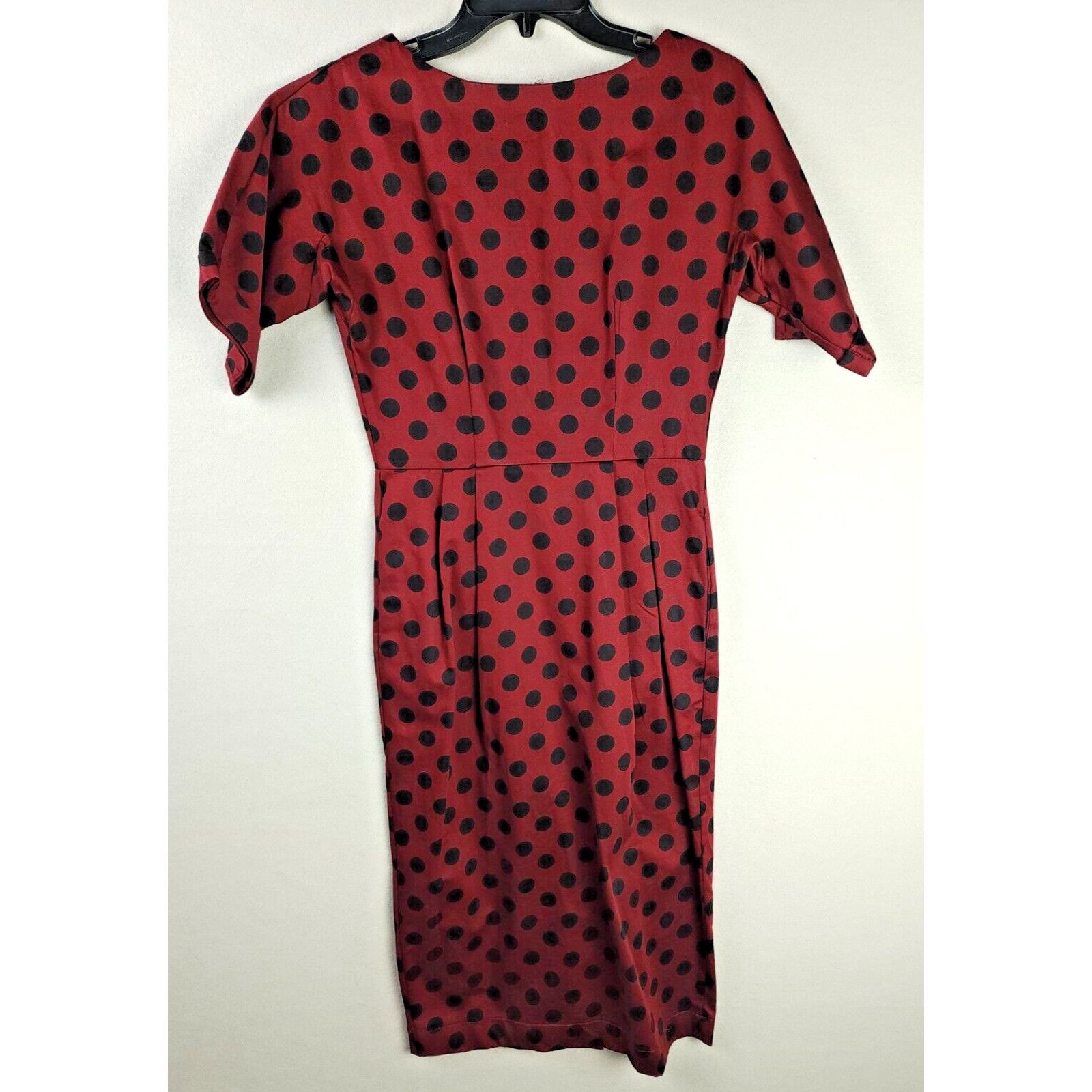 Asos ASOS Red & Black Dot Short Sleeve MIDI Dress Size 6 - Cotton Size M / US 6-8 / IT 42-44 - 1 Thumbnail