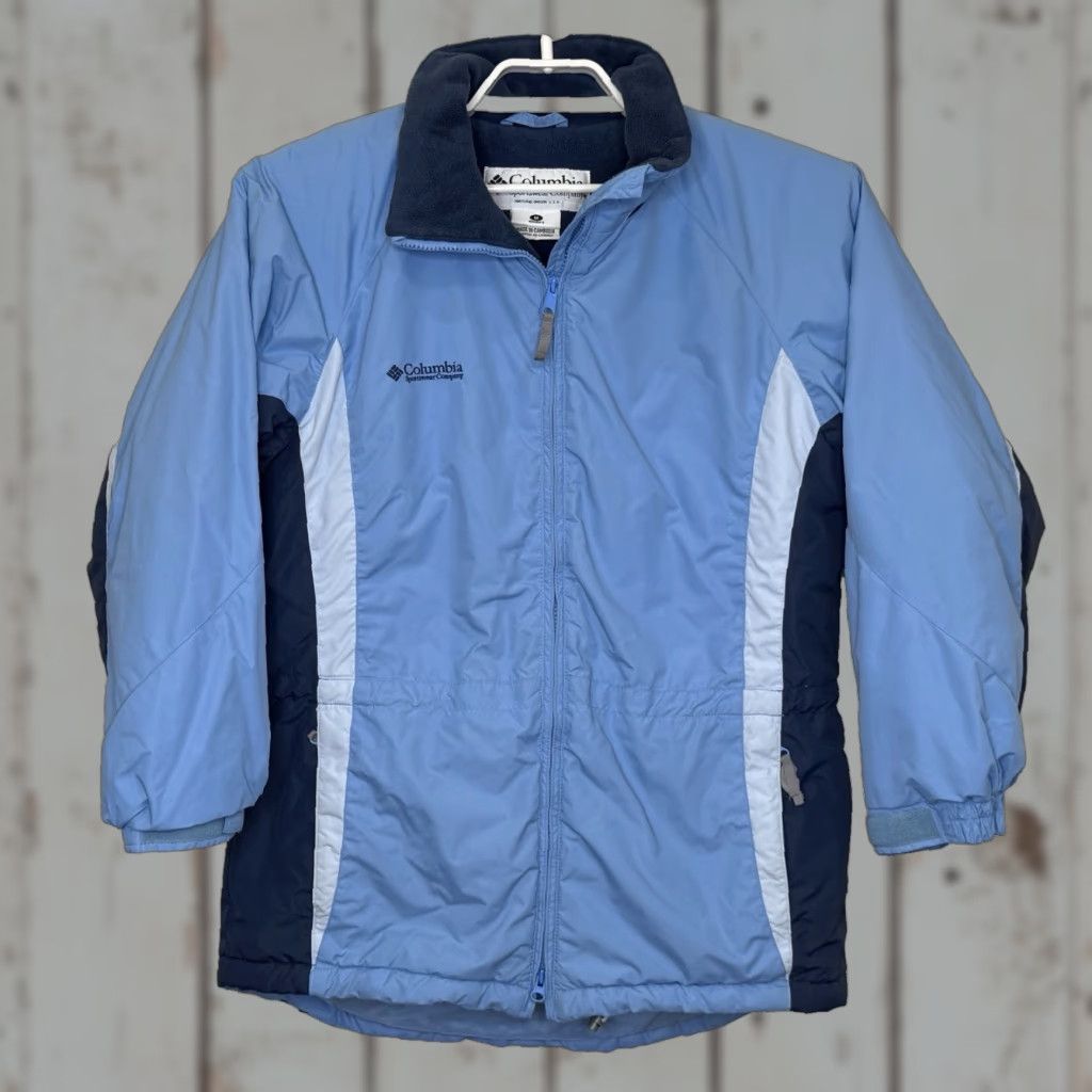 Vintage Columbia Ski Puffer Jacket Womens Medium Light Blue Insulated Snowboarding Mid Length Parka Size M / US 6-8 / IT 42-44 - 1 Thumbnail