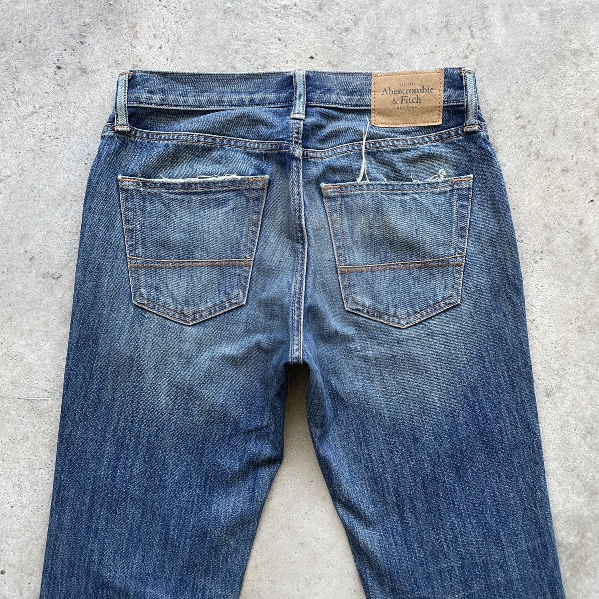 Abercrombie & Fitch Vintage A&F Skinny Ripped Jeans Distressed Denim Faded Pants Size US 31 - 12 Thumbnail