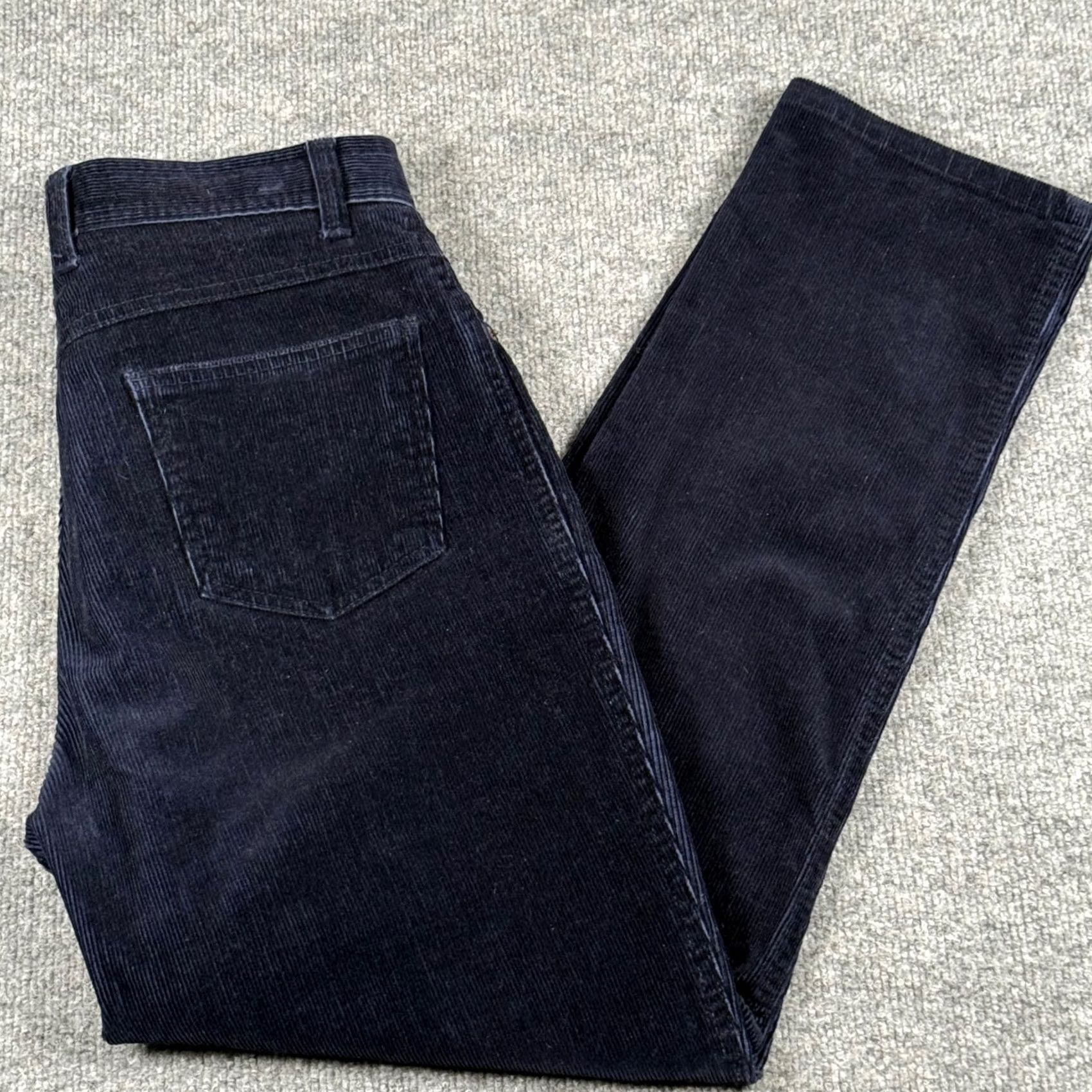 Bill Blass VINTAGE Bill Blass Jeans Straight Leg Corduroy 8 Navy Blue Women 5-Pocket Stretch Fall Winter 80s 90s Y2K Size 30" / US 8 / IT 44 - 2 Thumbnail