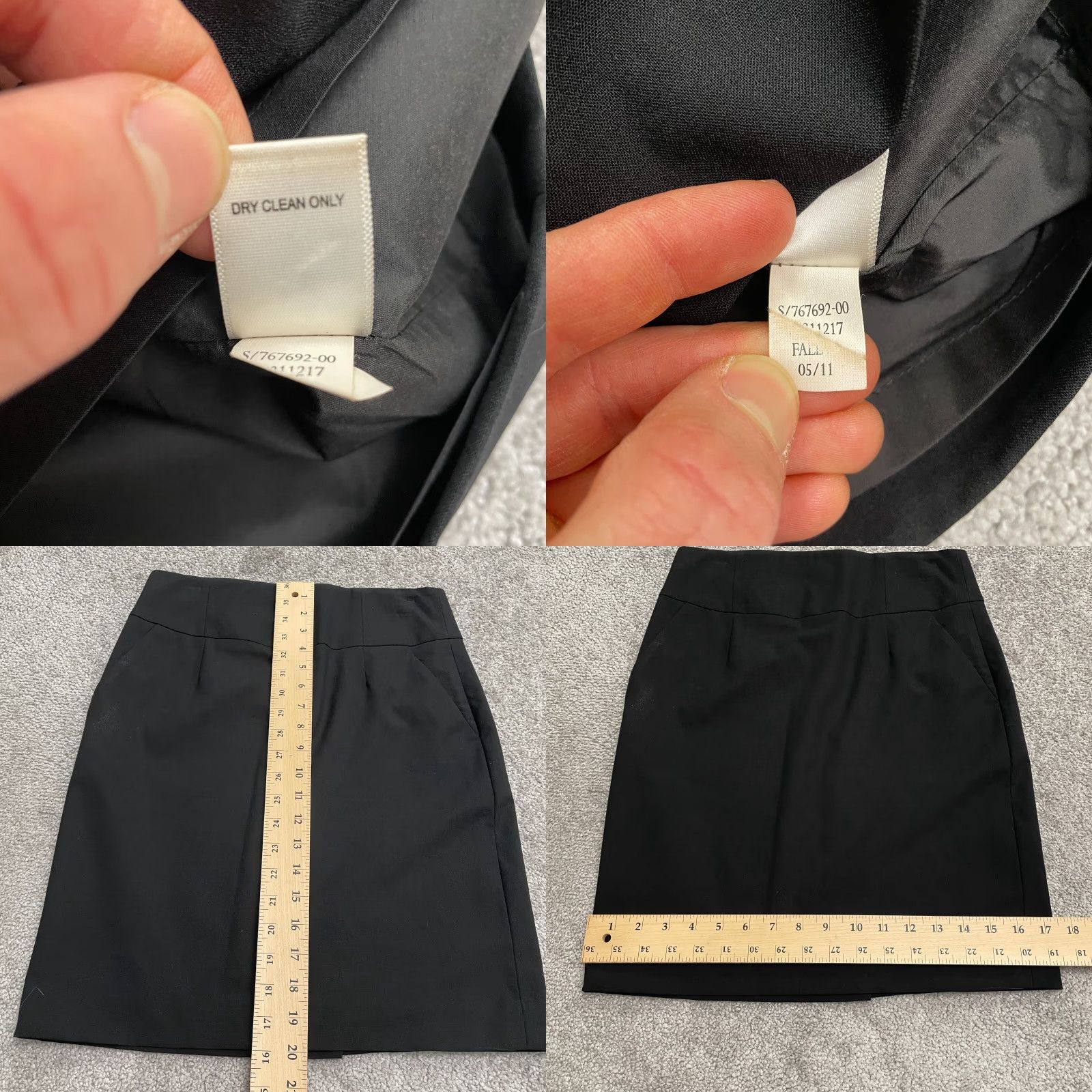 Banana Republic Banana Republic Skirt Womens 0P Knee Length Pencil Wool Black Stretch Slit X-Body Ready Size 25" / US 0 / IT 36 - 8 Thumbnail