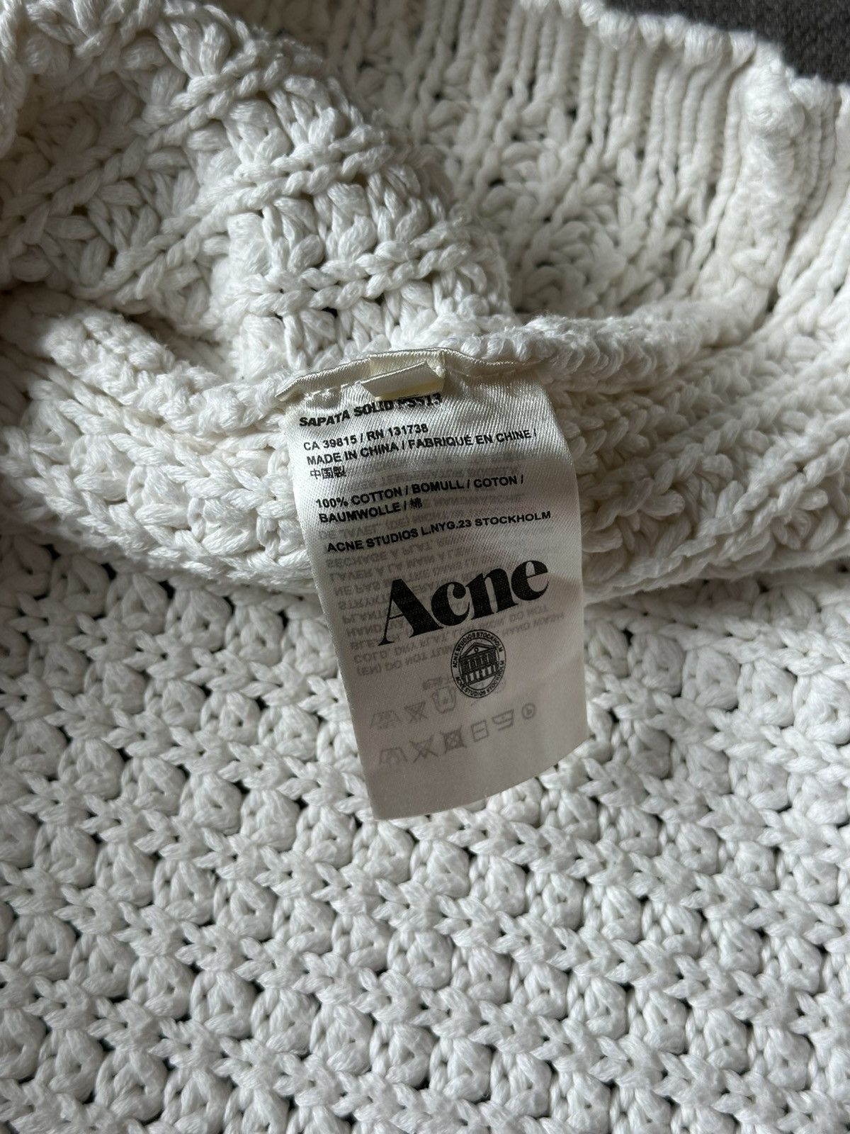 Acne Studios Acne Studios Sapata Solid PSS13 waffle knitted sweater Size S / US 4 / IT 40 - 4 Thumbnail