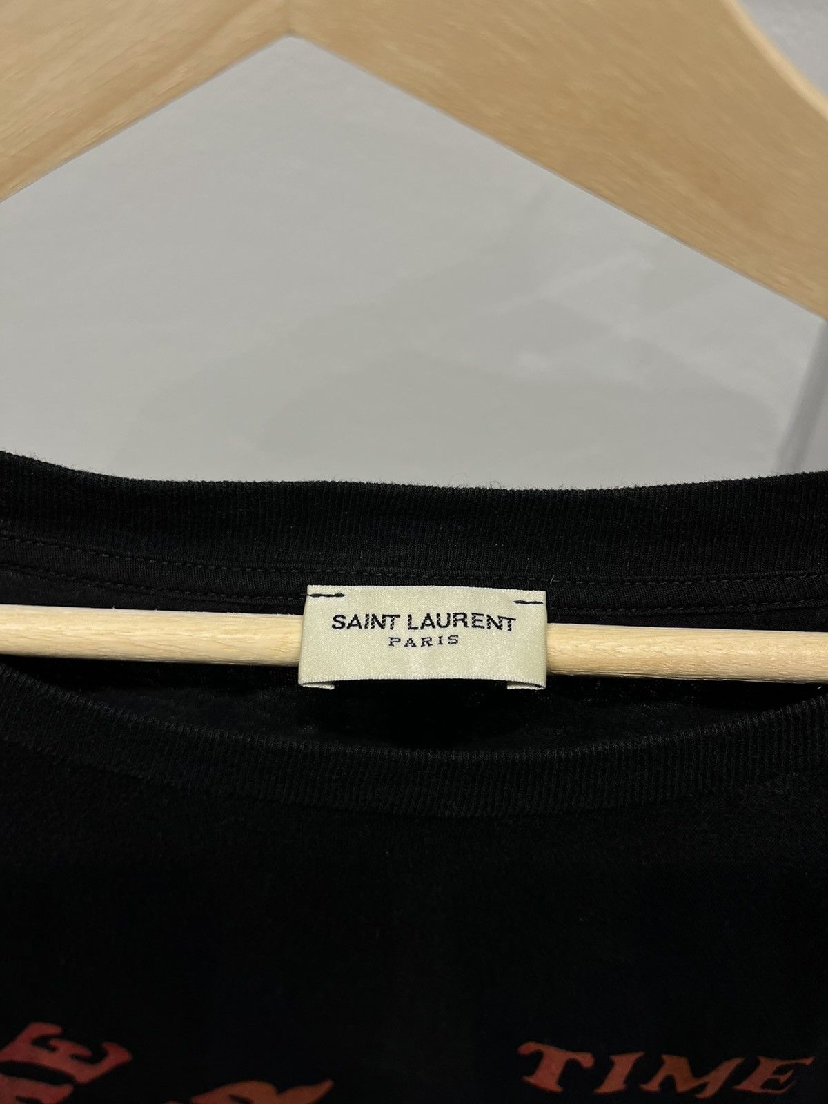 Saint Laurent Paris AW18 Time After time T-Shirt Size US L / EU 52-54 / 3 - 3 Thumbnail