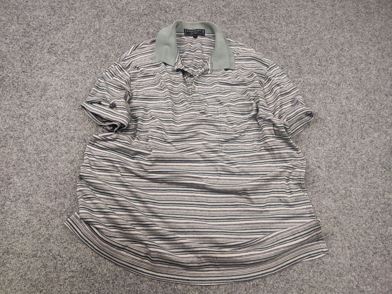 Yves Saint Laurent Vintage 80 -90's Yves Saint Laurent Pour Homme Polo Shirt Size US L / EU 52-54 / 3 - 2 Thumbnail