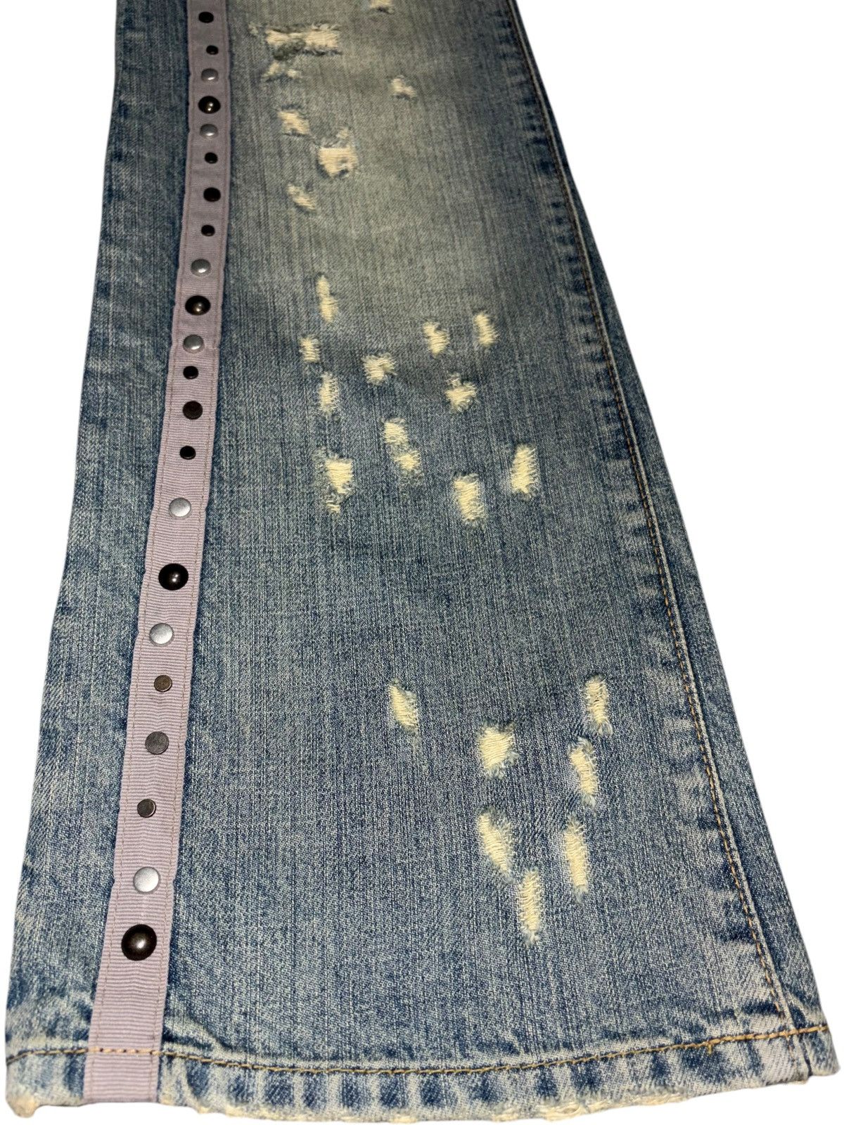 Roberto Cavalli 30 Vintage Cavalli Studded boot Jeans Denim flare sand wash Size US 30 / EU 46 - 5 Thumbnail