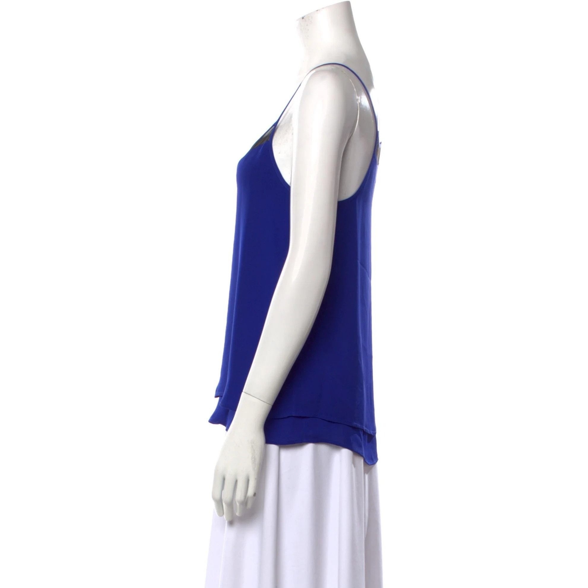 Rebecca Minkoff Rebecca Minkoff Navy Silk Top Size XS / US 0-2 / IT 36-38 - 3 Thumbnail