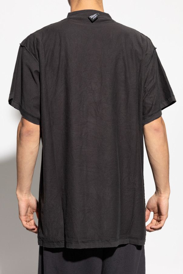 Balenciaga o1w1db10126 Inside Out Oversized T-Shirt in Washed Black Size US L / EU 52-54 / 3 - 4 Thumbnail