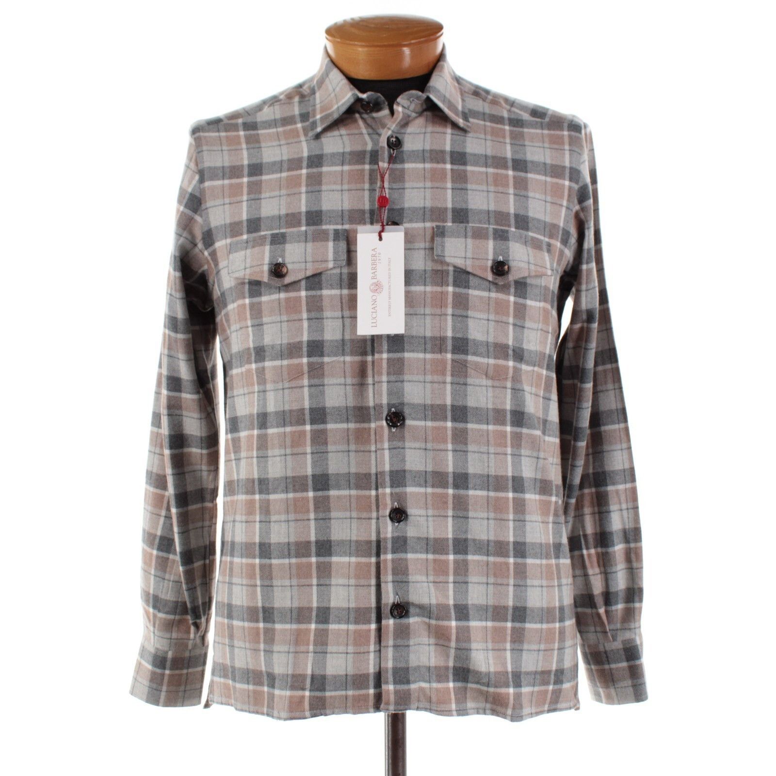 Luciano Barbera Luciano Barbera Overshirt Size S US In Gray Cotton Size US S / EU 44-46 / 1 - 1 Thumbnail