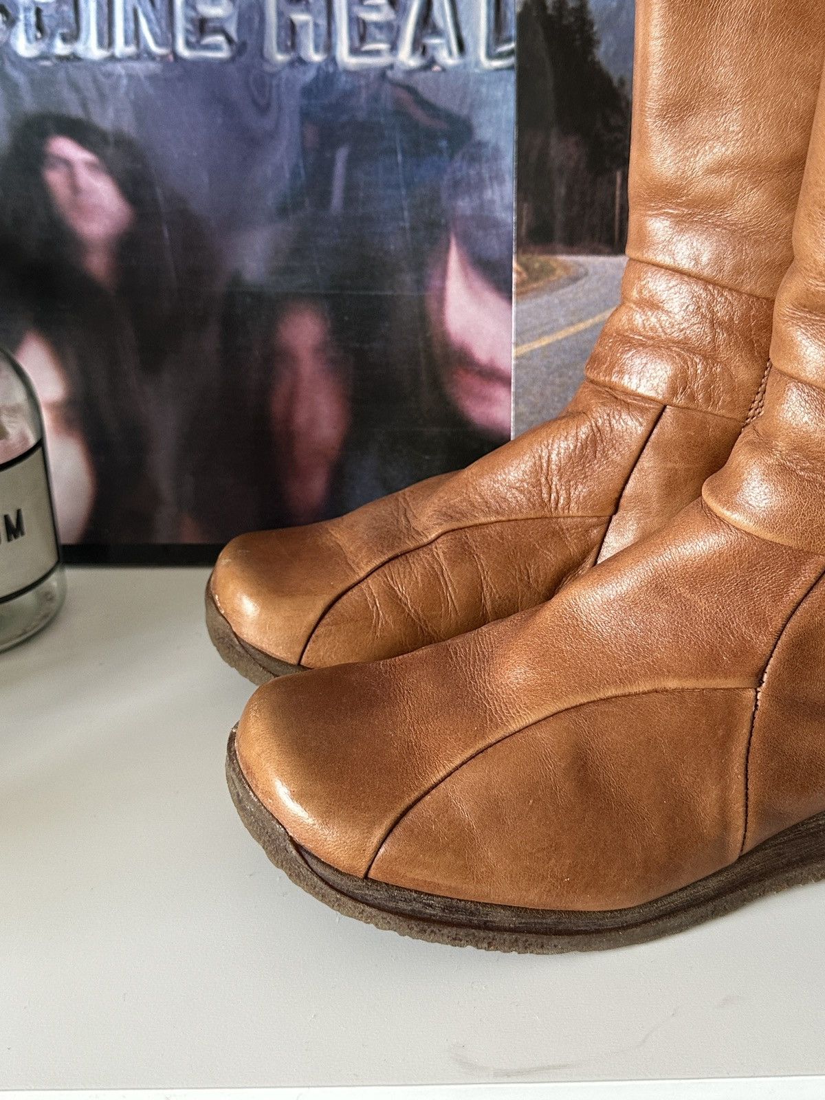 Seditionaries × Vintage Vintage Leather Patchwork Square Toe 60s Boots Size US 8 / IT 38 - 5 Thumbnail