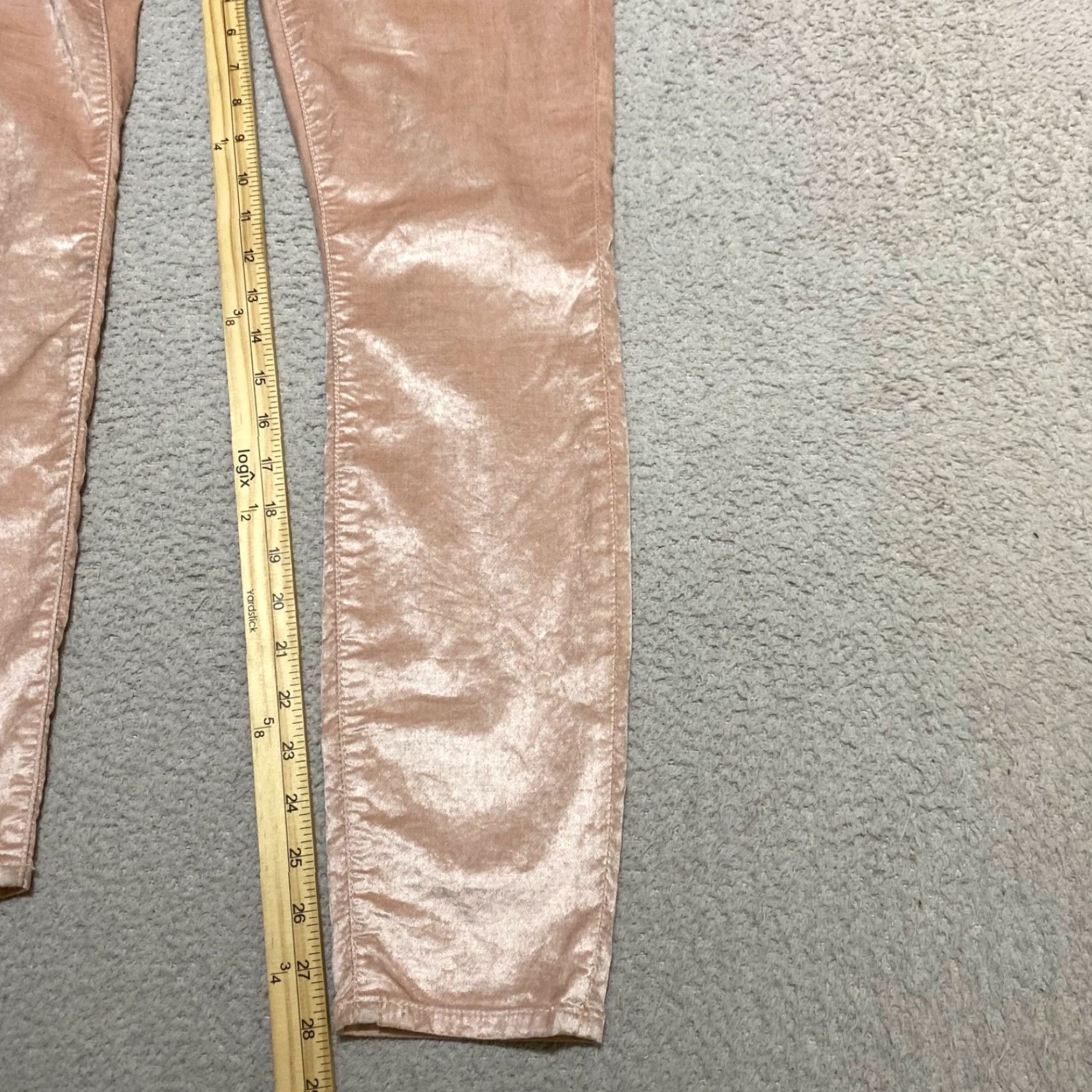 7 For All Mankind 7 For All Mankind Jeans Womens 29 Pink Velvet Mid Rise Skinny 28 In Inseam Size 29" - 7 Thumbnail