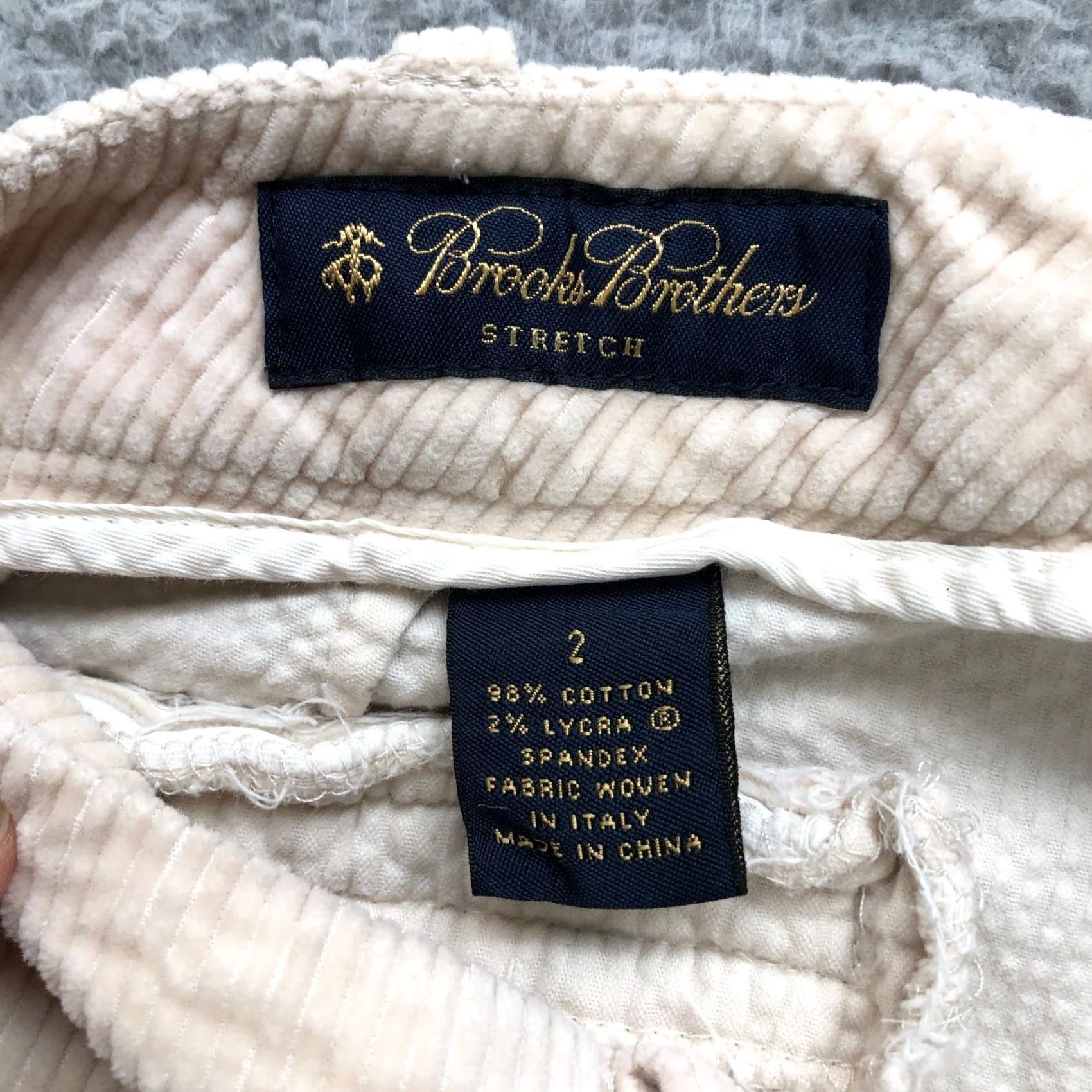 Brooks Brothers Brooks Brothers Stretch Corduroy Pants Womens 26x25 XS Tan Wide Leg Regular Inseam 25" Casual Dress Pants Pockets Vintage No Size 26" / US 2 / IT 38 - 3 Thumbnail