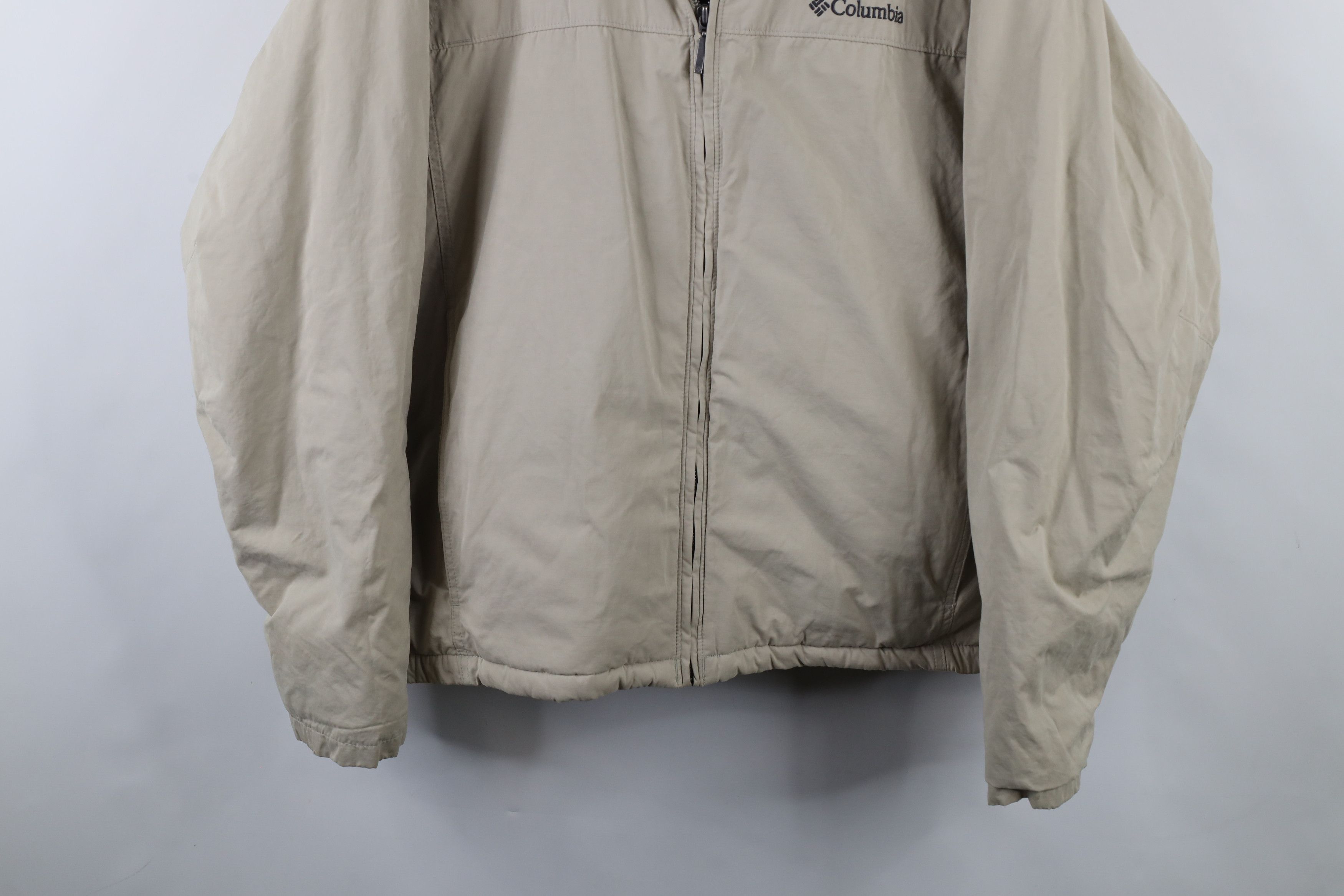 Columbia × Vintage Vintage 90s Columbia Lined Full Zip Bomber Jacket Beige Size US XL / EU 56 / 4 - 3 Thumbnail