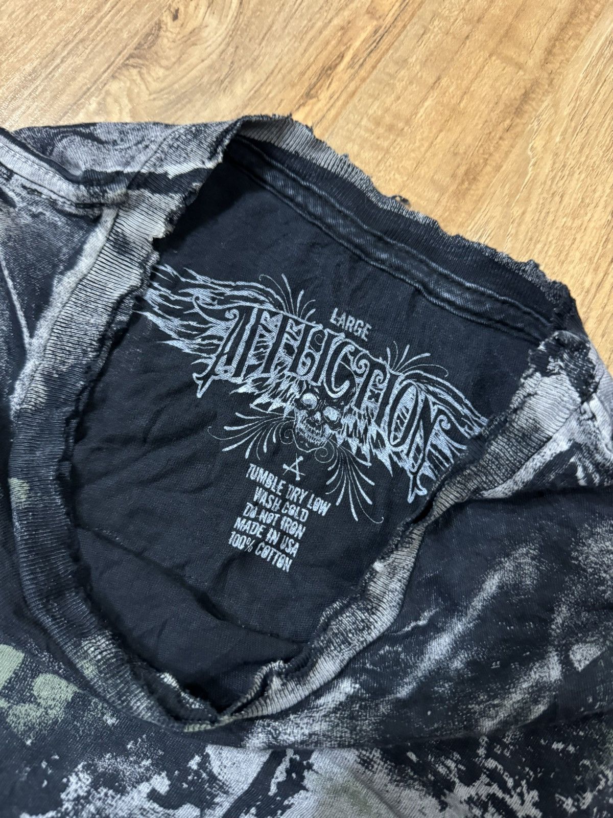 Affliction × Seditionaries AFFLICTION PUNK STYLE PATCHWORKS TSHIRT Size US L / EU 52-54 / 3 - 2 Thumbnail