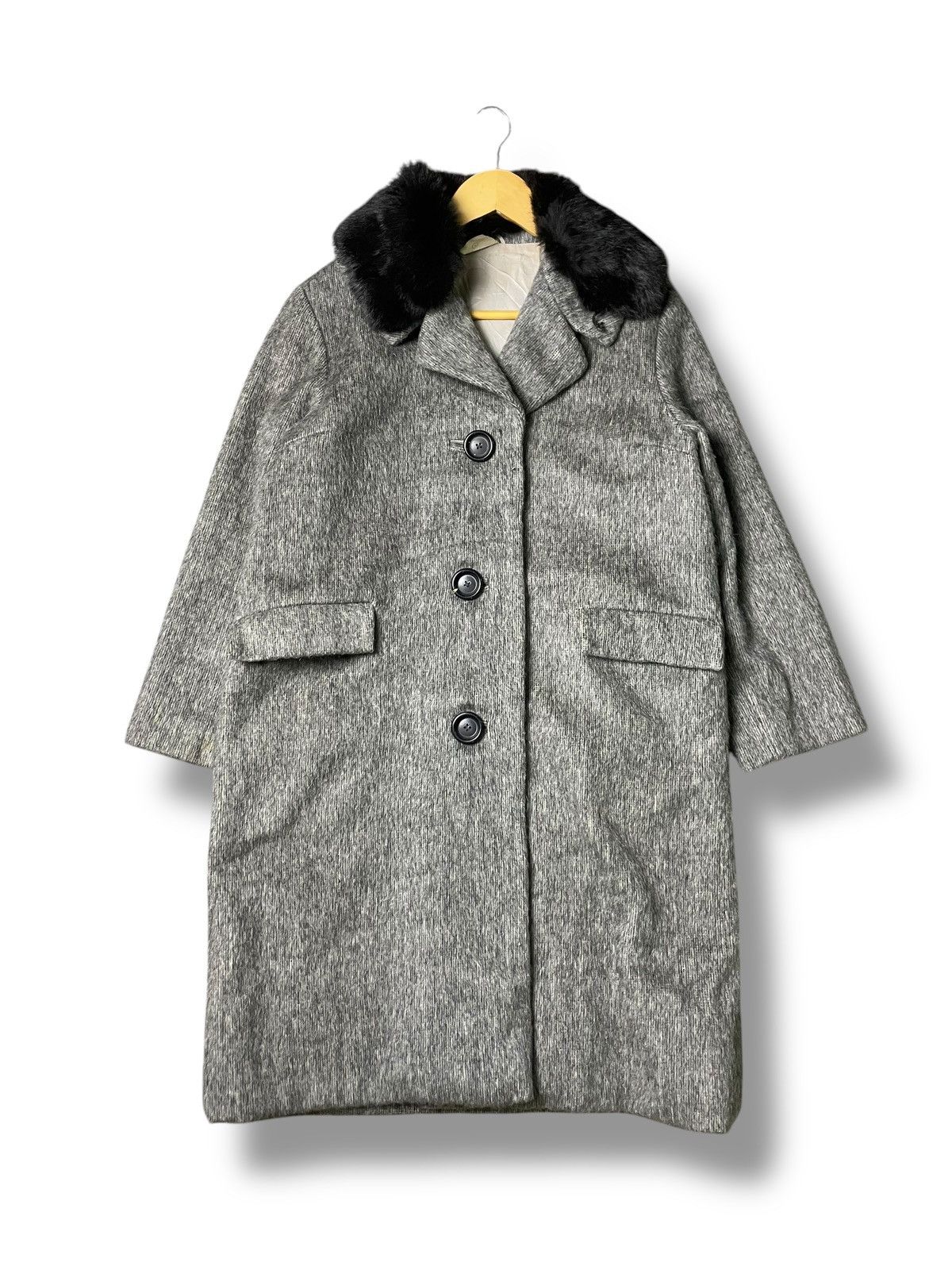 Japanese Brand Japanese Brand Long Coat with Fur (60) Size US XXS / EU 40 - 1 Thumbnail