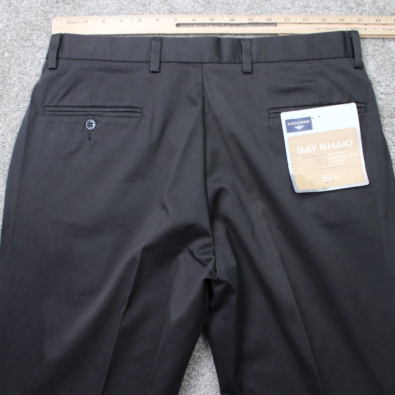 Dockers Dockers Pants Mens 34x32 Brown Flat Front Chino NWT Vintage No Wrinkles Cuffed Stretch Pockets Logo Dockers Signature Khaki Size US 34 / EU 50 - 7 Thumbnail