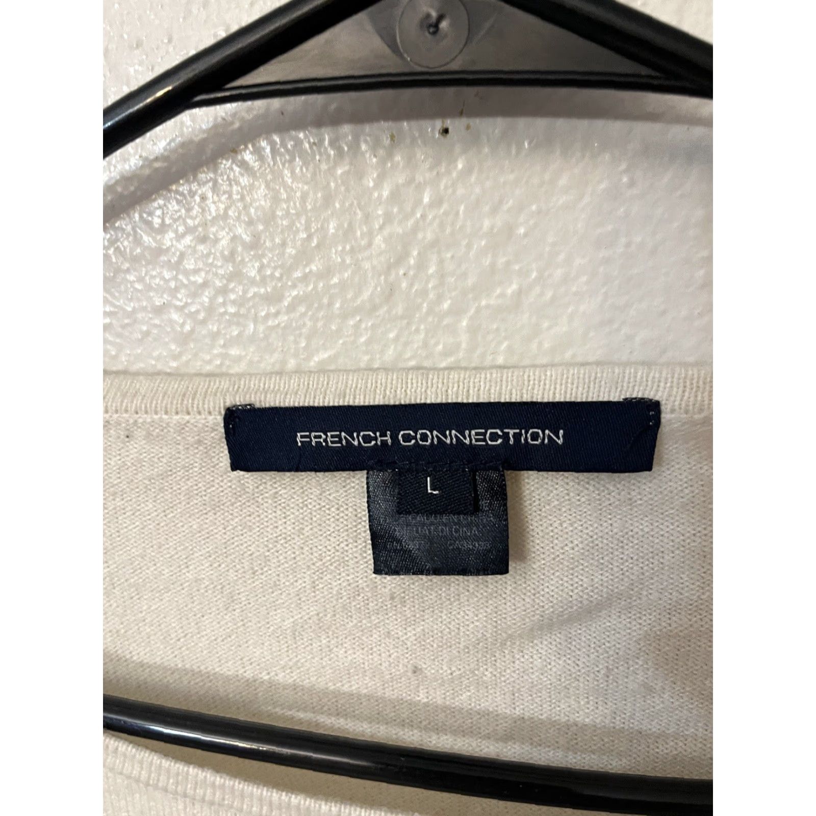 French Connection French Connection Womens Ivory Crop Sweater Size Large Size L / US 10 / IT 46 - 4 Thumbnail