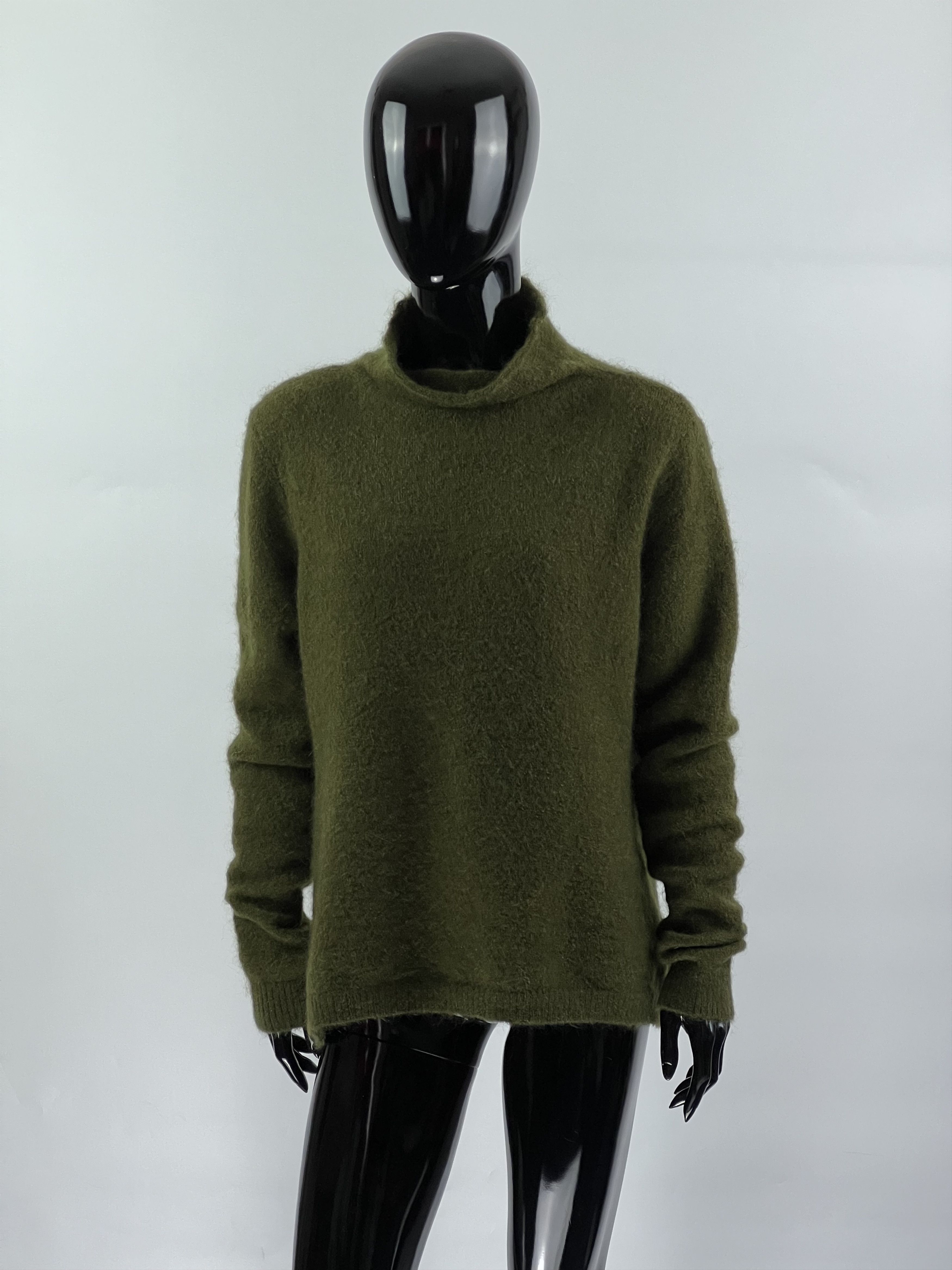 Gestuz Gestuz Women's Green Wool Mohair Turtleneck Sweater Size L Size L / US 10 / IT 46 - 1 Thumbnail