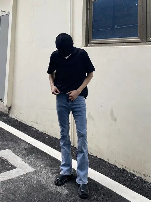 VIBE faded washed yuppie flared jeans Size US 30 / EU 46 - 6 Thumbnail