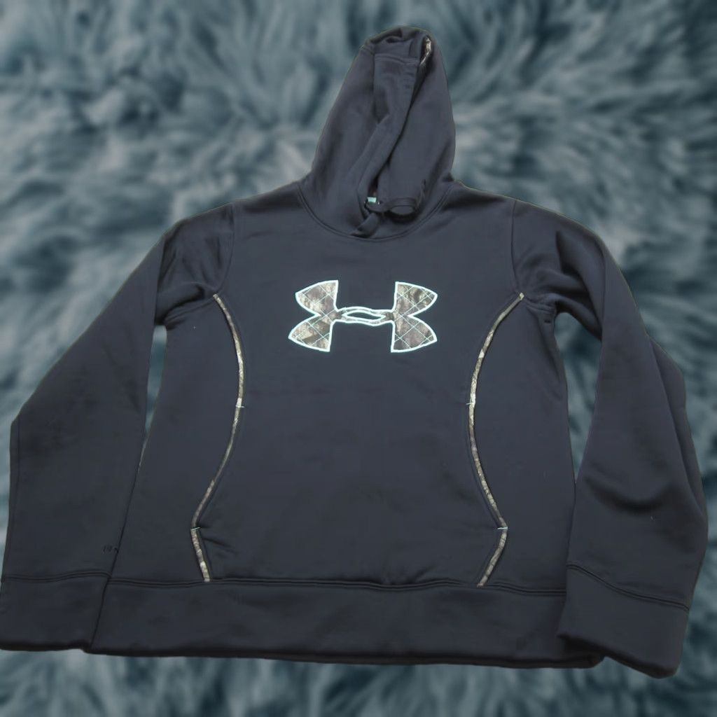 Under Armour VINTAGE Under Armour Hoodie Mens M Black Camo Storm1 Outdoors Casual Fishing Size US M / EU 48-50 / 2 - 1 Thumbnail