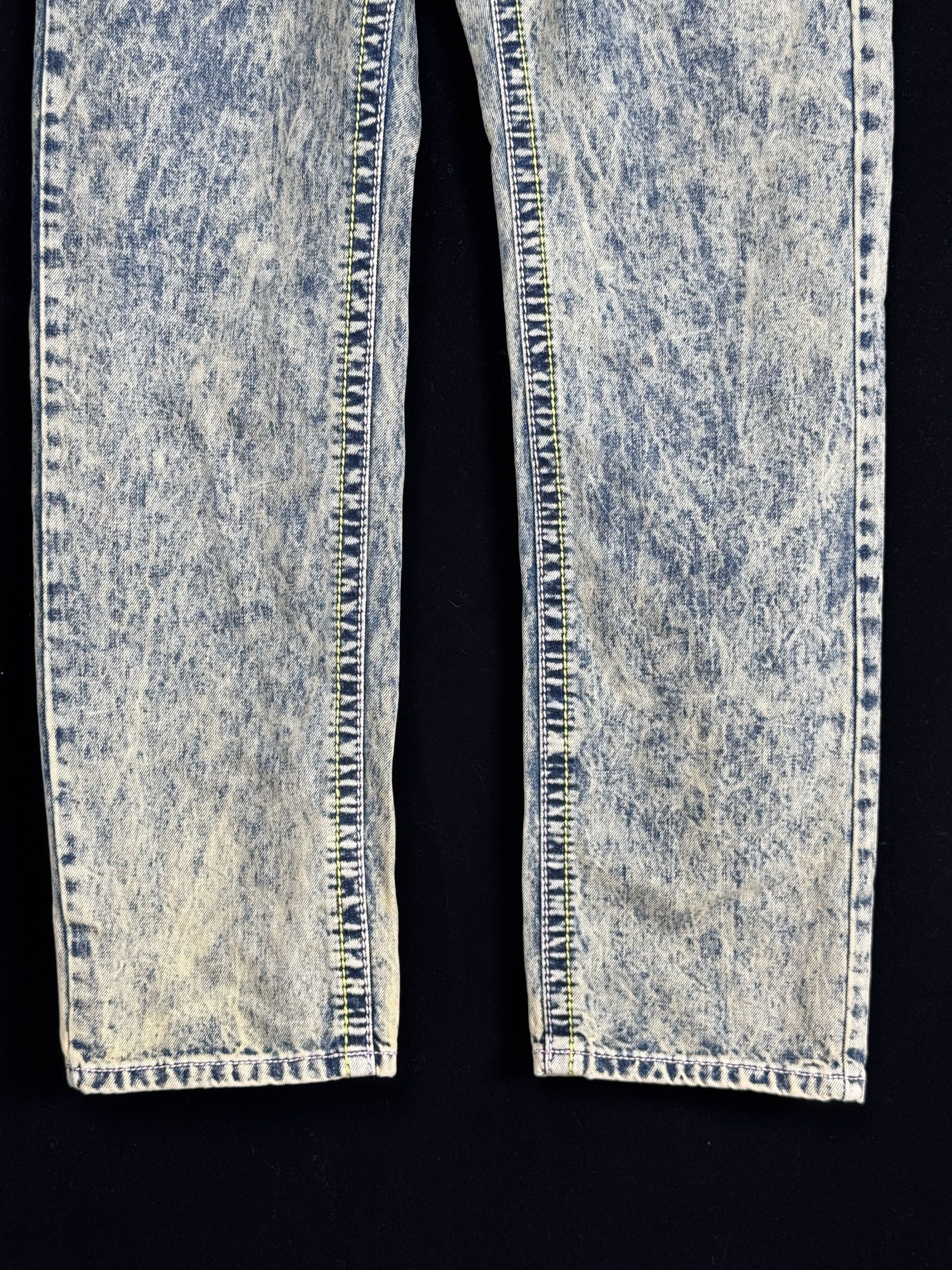 True Religion × Vintage UNWORN* THICK STITCHING HEAVY WASH TWO TONE STITCHING JEANS Size US 32 / EU 48 - 3 Thumbnail