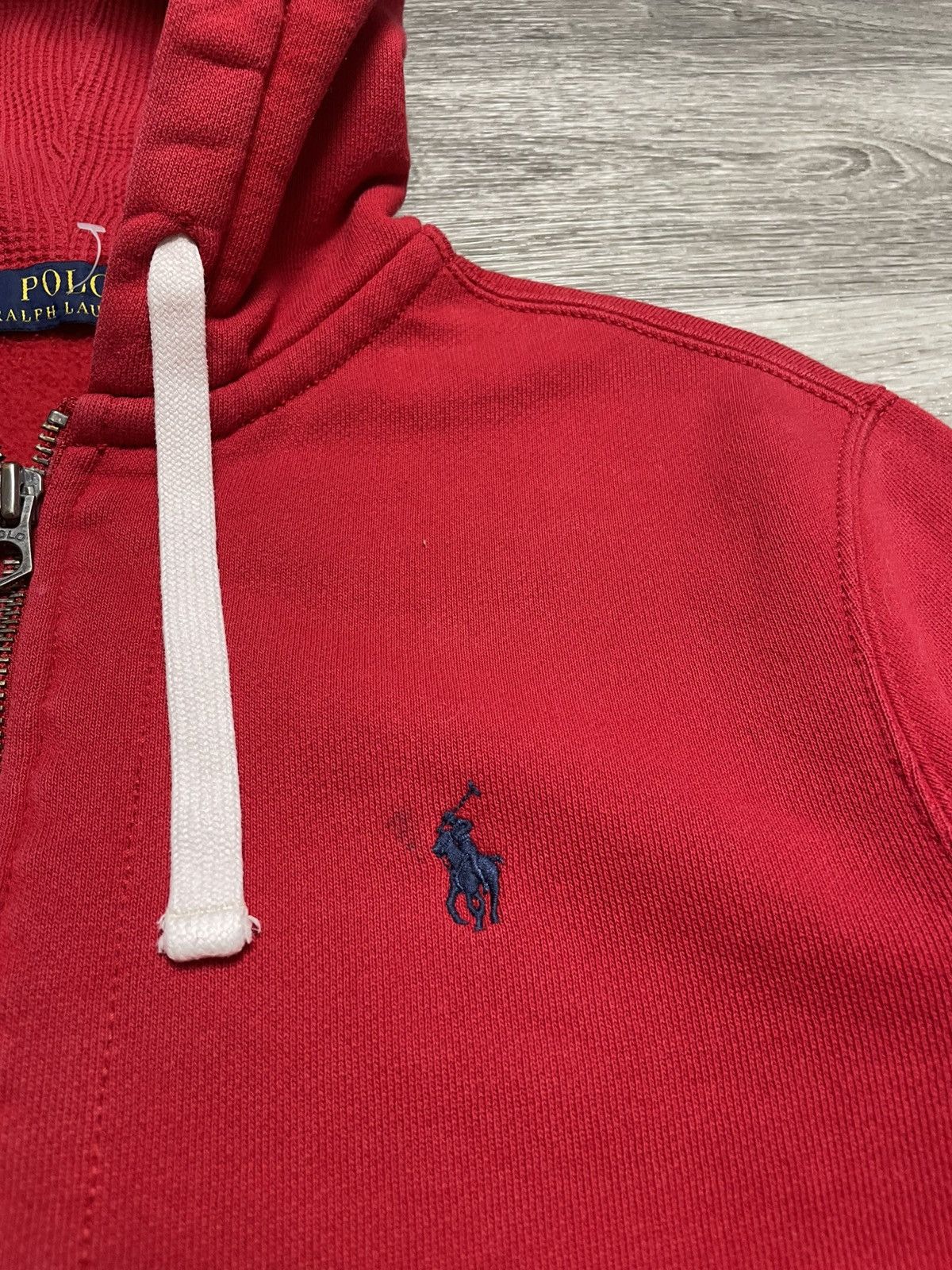 Polo Ralph Lauren Vintage Polo Ralph Lauren Red Zip-Up Hoodie Pullover Size US S / EU 44-46 / 1 - 8 Thumbnail