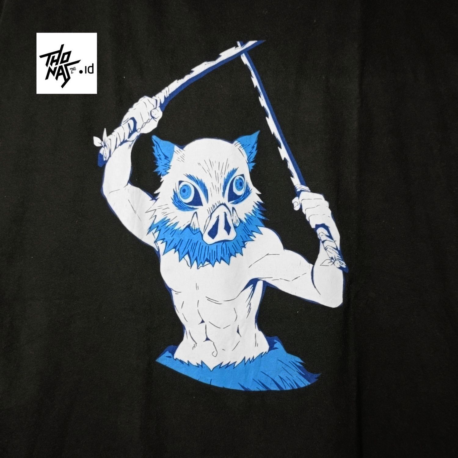 image of Anima x Vintage Inosuke Kimetsu No Yaiba Demon Slayer in Black, Men's (Size XL)