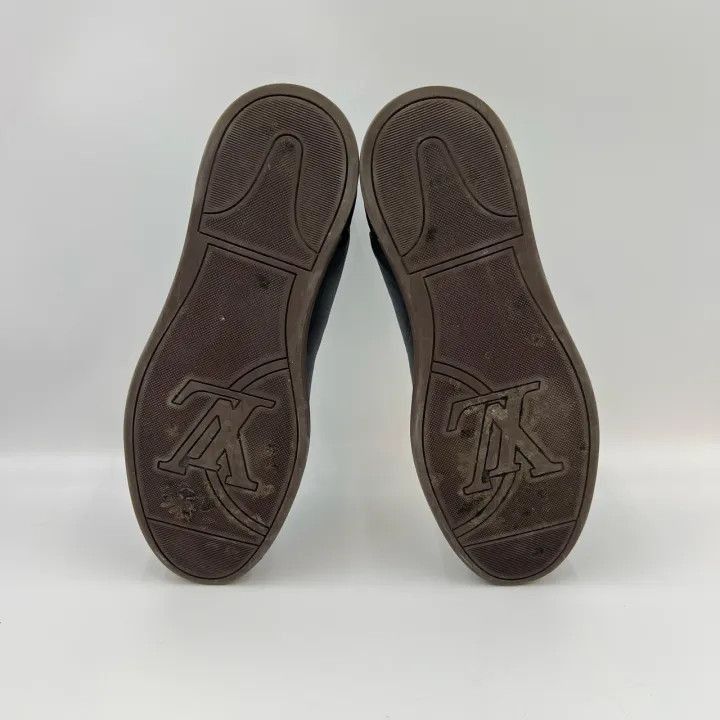 Louis Vuitton Louis Vuitton Black High-Top Leather Sneakers -2508 Size US 8.5 / EU 41-42 - 4 Thumbnail