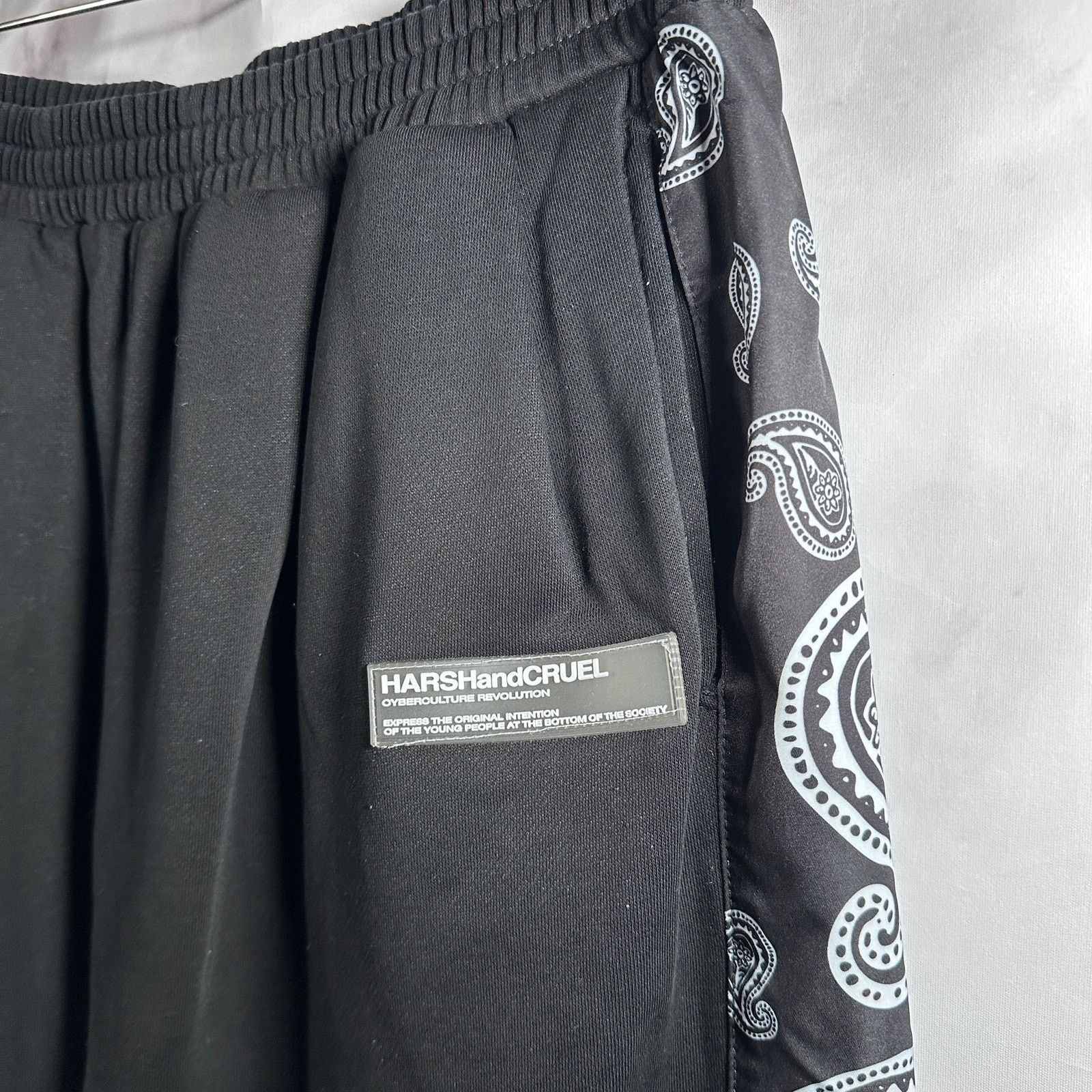 Harsh and Cruel Black Paisley Track Pants Size US 32 / EU 48 - 3 Thumbnail