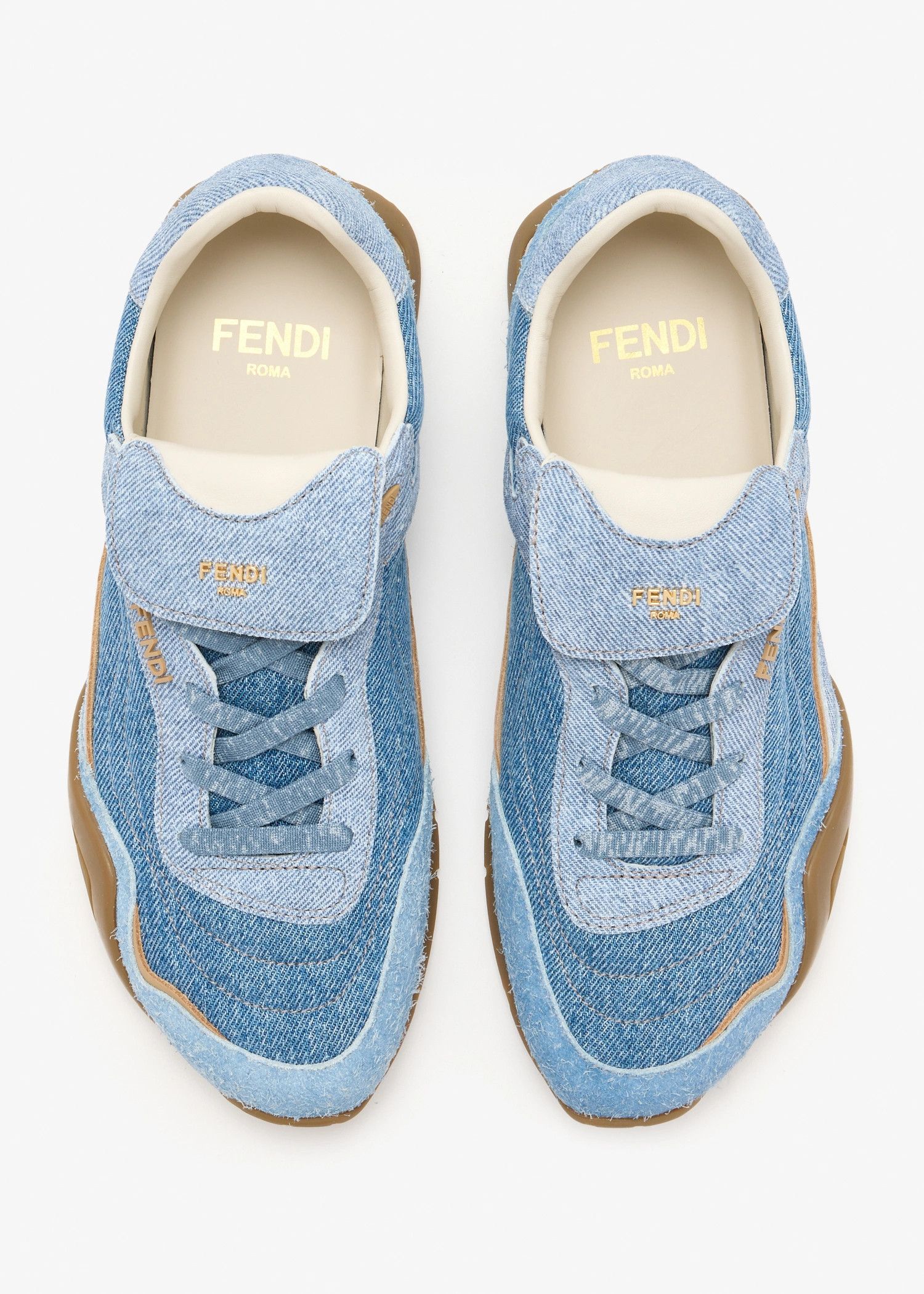 Fendi os11x0526 Wave Pulse Low-Top Sneakers in Light Blue Size US 10 / IT 40 - 4 Thumbnail
