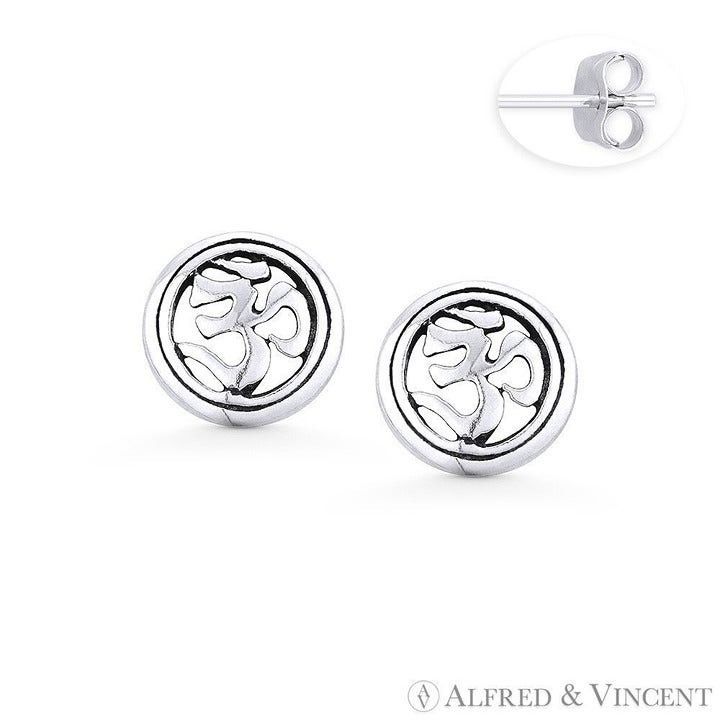Other Om Aum Symbol & Double-Circle Stud Earrings Size ONE SIZE - 1 Preview