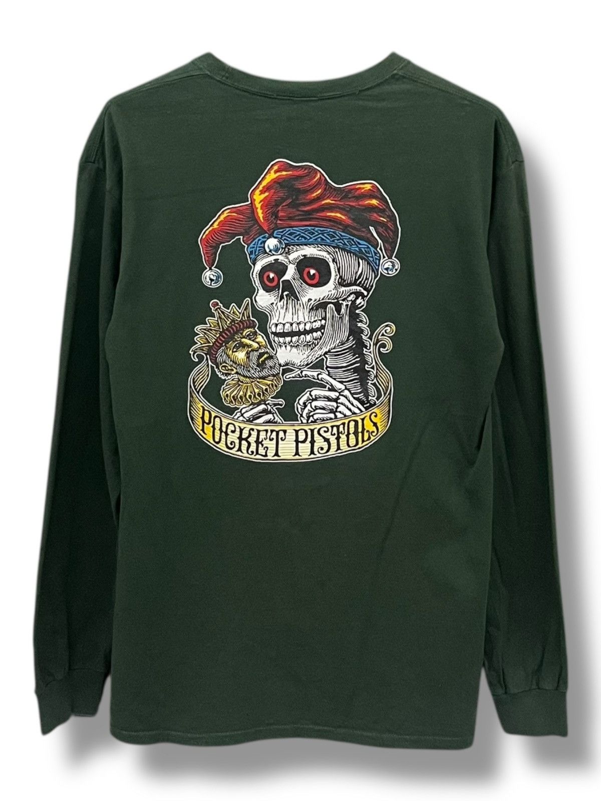 Santa Cruz Skateboards Pocket Pistols Skateboards Long Sleeve Tee – Green Size US M / EU 48-50 / 2 - 1 Thumbnail