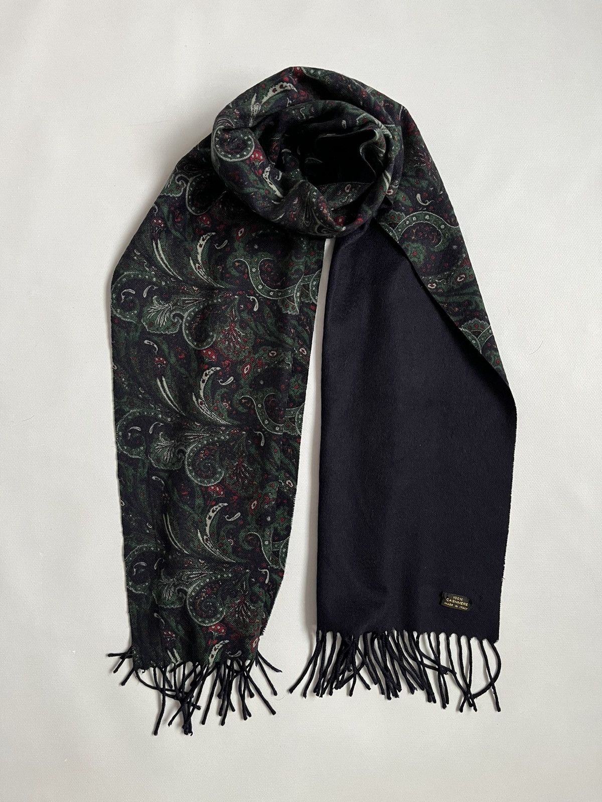 Loro Piana Inc Loro Piana Cashmere Wool Blue Paisley Scarf Scarve Size ONE SIZE - 2 Thumbnail
