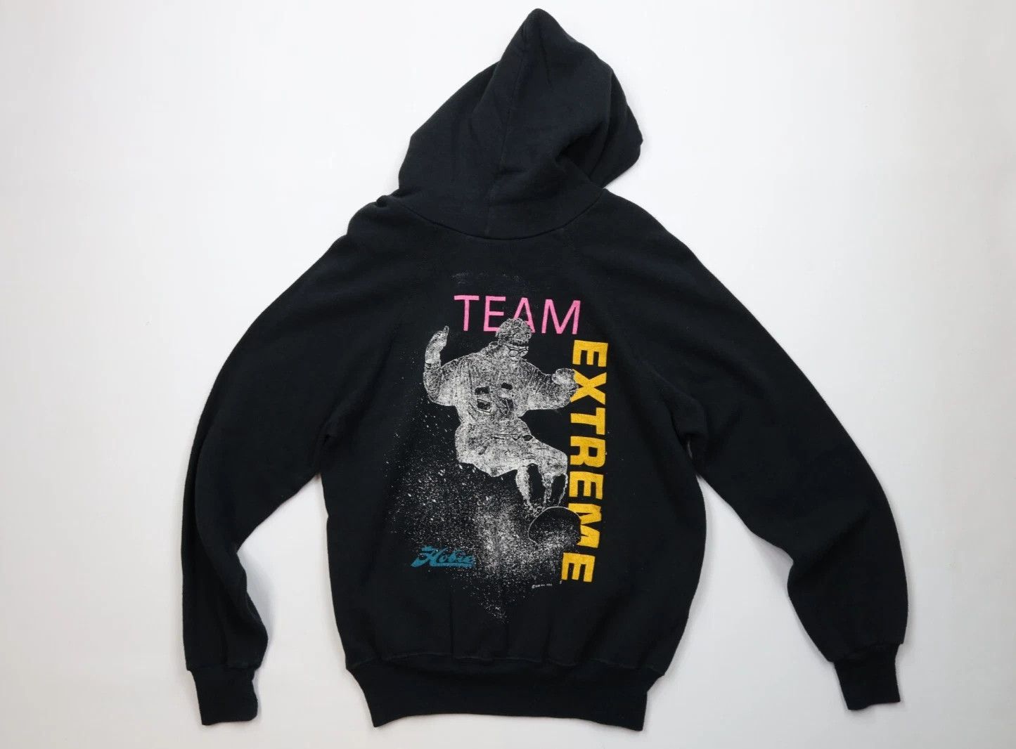 Vintage Vintage 80s Hobie Surfing Team Extreme Hoodie Sweatshirt USA Size US L / EU 52-54 / 3 - 1 Thumbnail