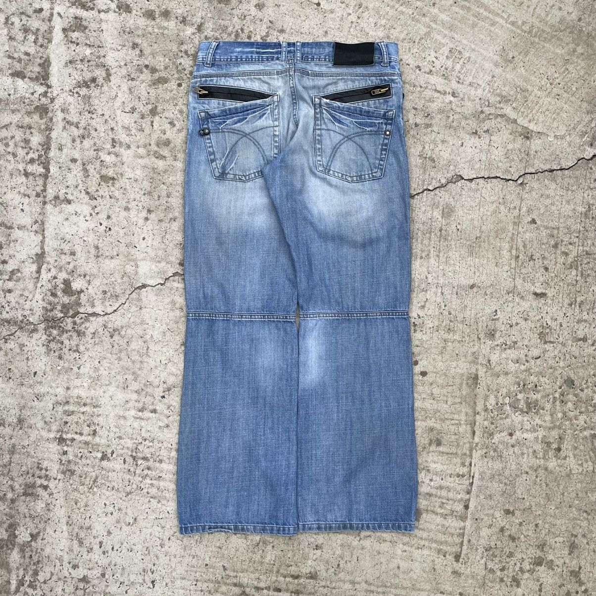 Le Grande Bleu (L.G.B.) VTG Man’s Fitted Crazy Henley’s Denim 32 Jeans Double Knee Size US 32 / EU 48 - 4 Thumbnail
