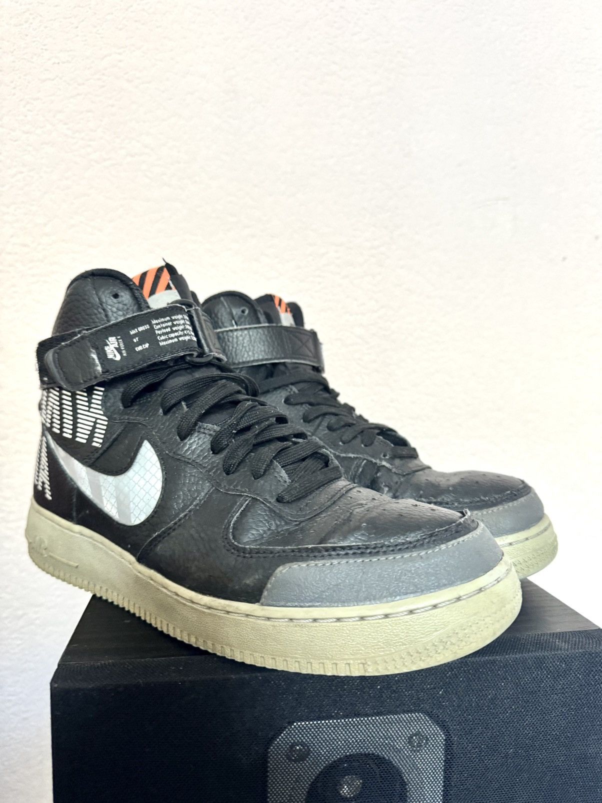 Nike NIKE AIR FORCE 1 HIGH "UNDER CONSTRUCTION" BLACK SIZE 8.5 Size US 8.5 / EU 41-42 - 2 Thumbnail