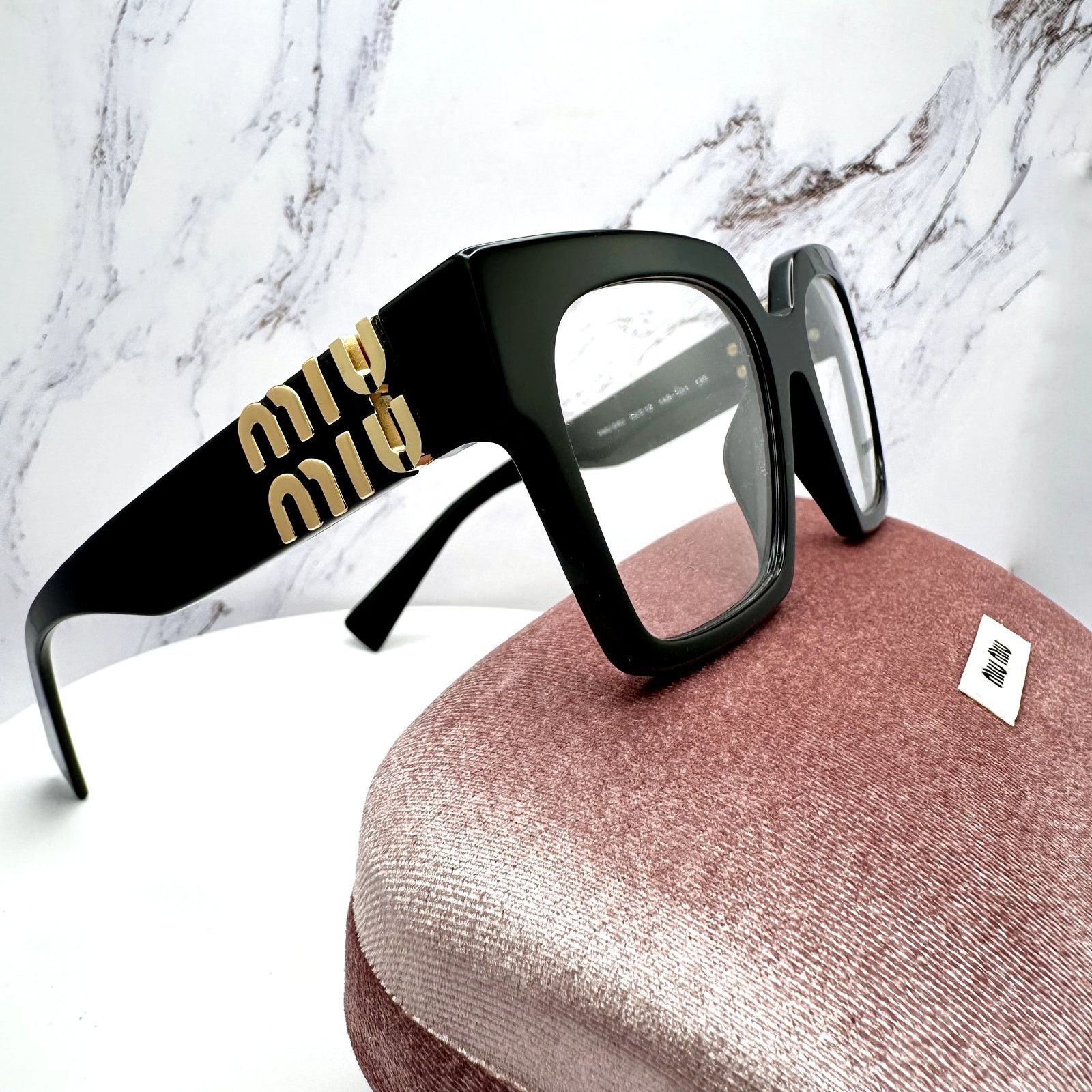Miu Miu MIU MIU Womens Eyeglasses Black Square Full Rim frames Size ONE SIZE - 14 Thumbnail