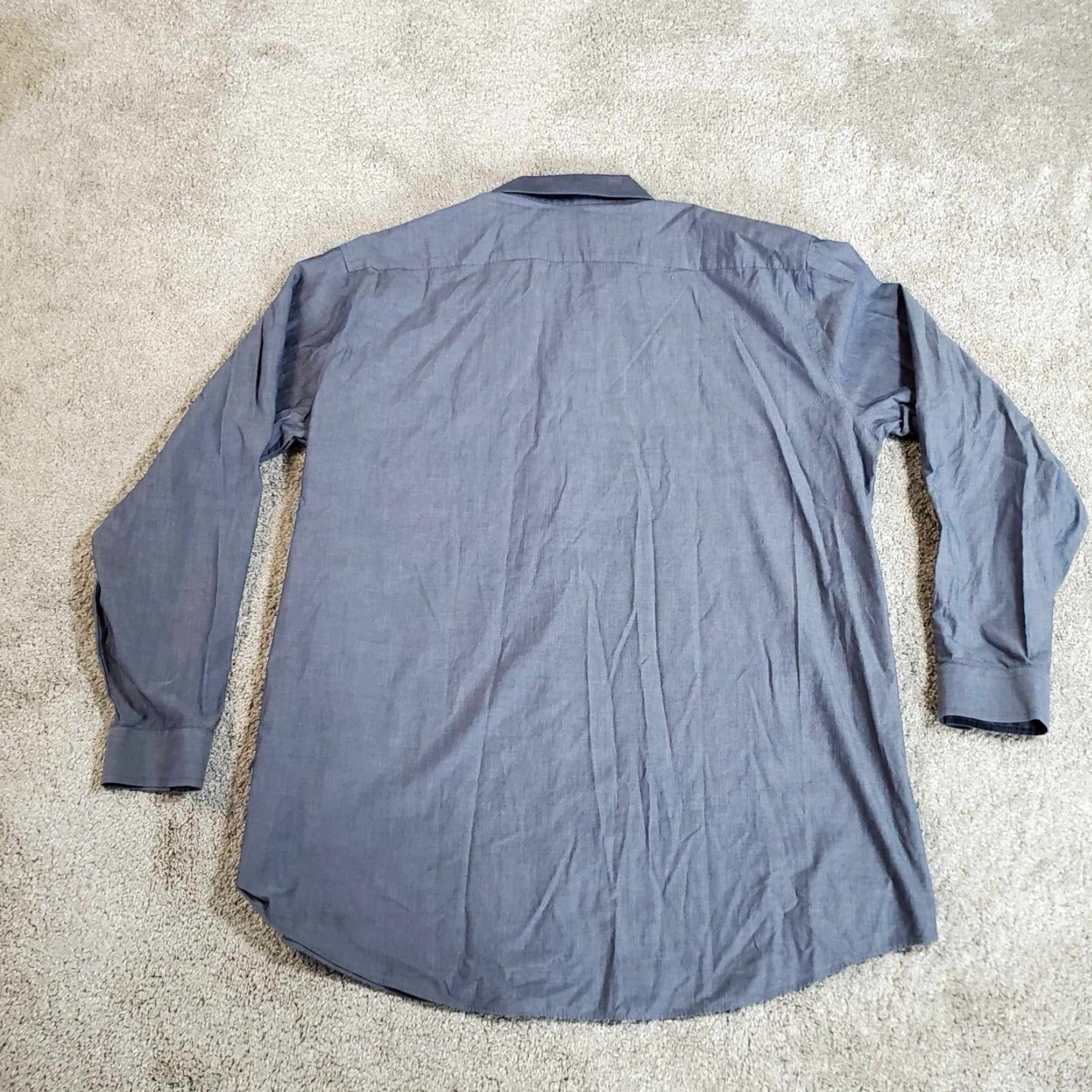 Vintage J Ferrar Shirt Mens XL 17-17.5 Button Up Gray Long Sleeve Cotton Blend Size US XXL / EU 58 / 5 - 5 Thumbnail