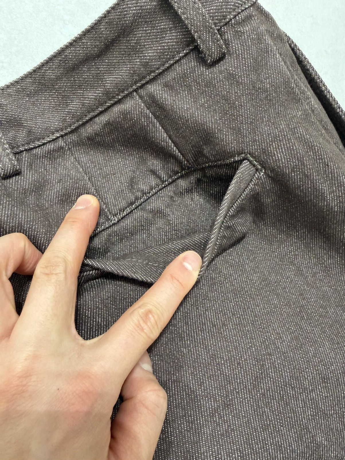 Dries Van Noten Dries Van Noten Pleated Brown Denim Pants Size US 30 / EU 46 - 16 Thumbnail