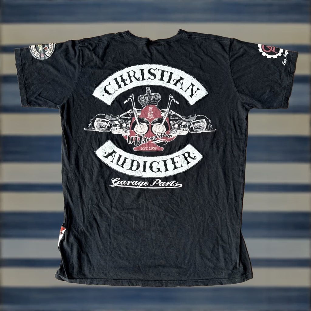 Ed Hardy VINTAGE Christian Audigier Ed Hardy T-Shirt Motorcycle Garage Short Sleeve Crew Neck 2XL Black Unisex Adults Graphic Print 80s 90s Grunge Size US XL / EU 56 / 4 - 1 Thumbnail