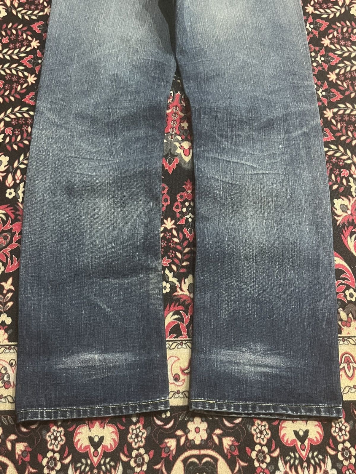 Vintage Vintage Lee Riders Blue Faded Distressed Straight Leg Jeans Size US 30 / EU 46 - 13 Thumbnail