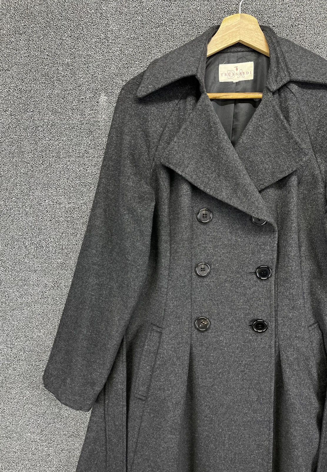 Trussardi Trussardi Rare Wool Luxury Long Jacket Size S / US 4 / IT 40 - 3 Thumbnail