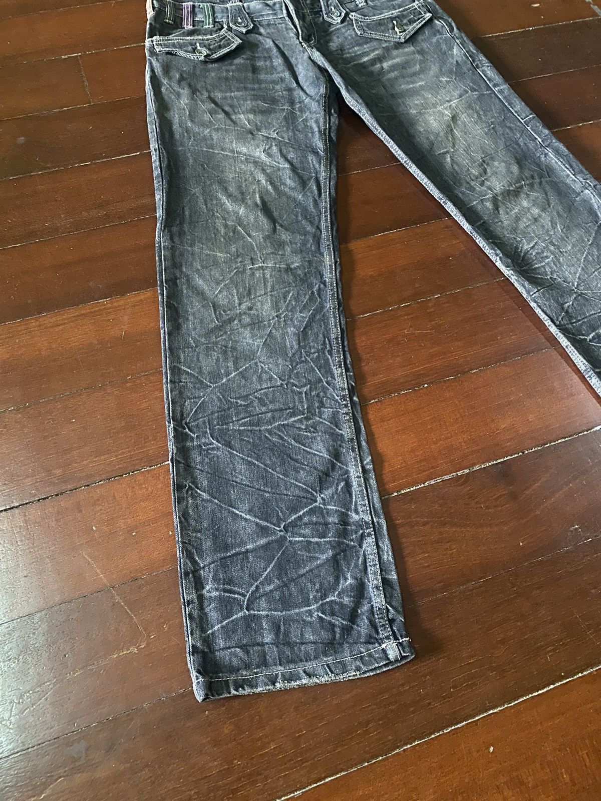 Designer × Japanese Brand × PPFM FIRE 🔥 CRAZY DESIGN ANTFUI JEANS Double Waist HONEY COMB Size US 32 / EU 48 - 6 Thumbnail