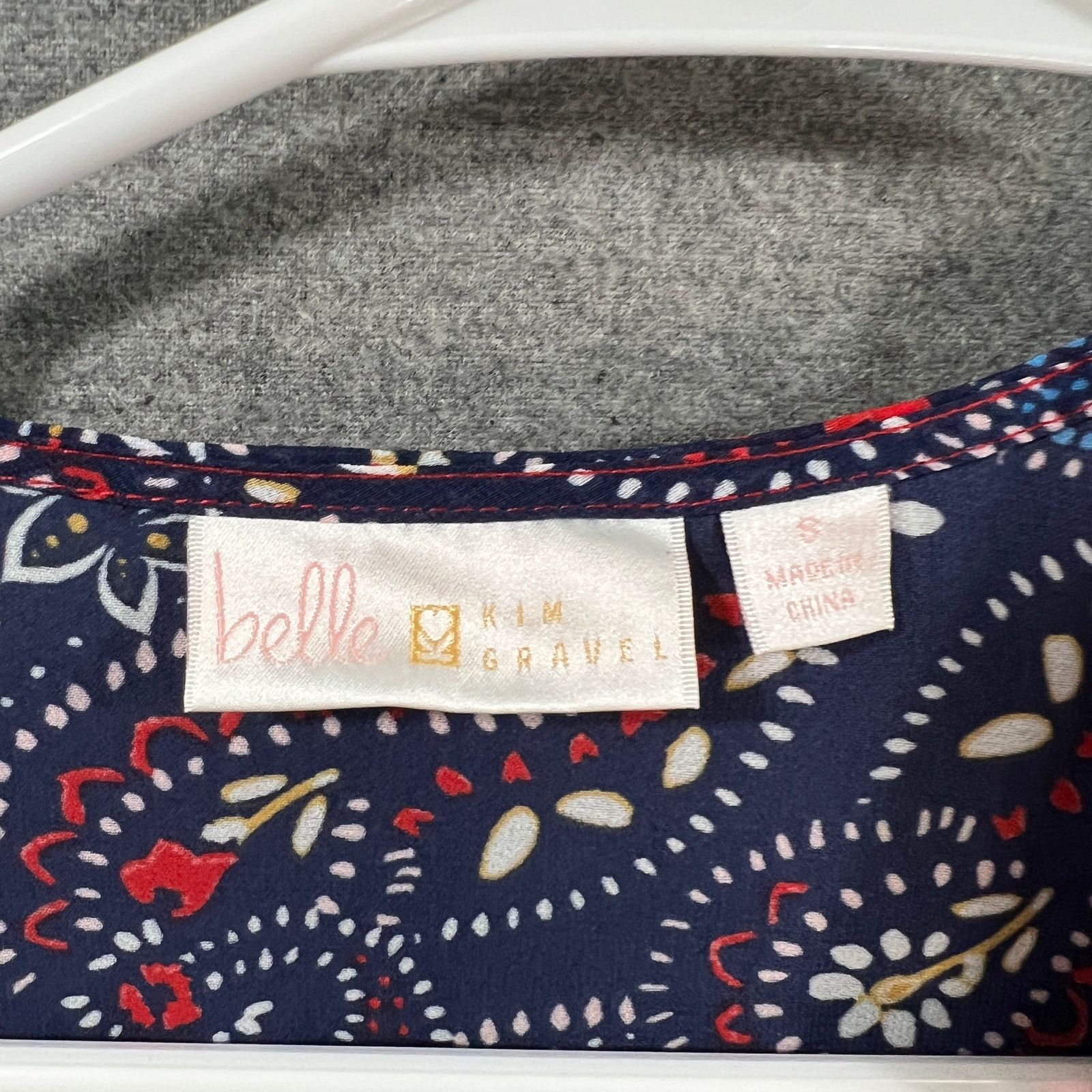 Other Belle by Kim Gravel Border Print Woven Cardigan Navy, Small Size S / US 4 / IT 40 - 3 Thumbnail