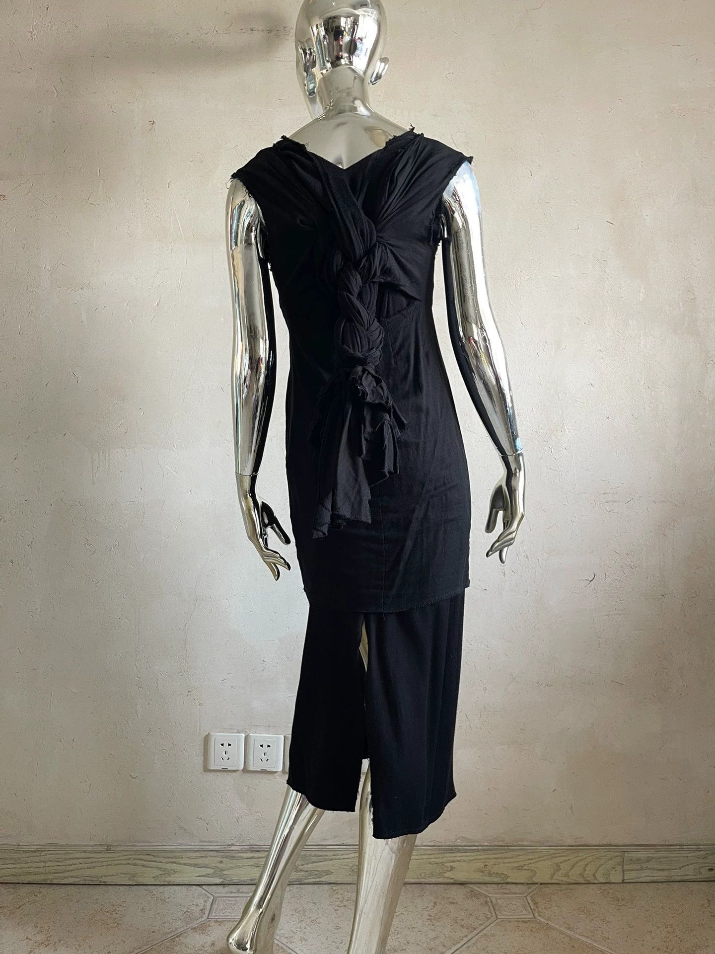 Comme des Garcons CDG Black Braided Double-Layered Dress S Size S / US 4 / IT 40 - 2 Thumbnail