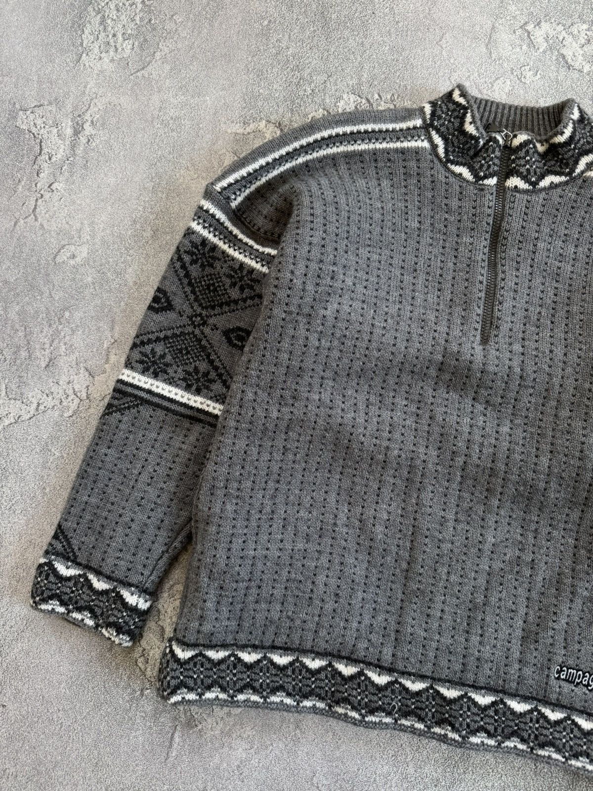 Moods of Norway F.LLI Campagnolo 1/4 zip sweater knitwear jumper pullover Size US M / EU 48-50 / 2 - 5 Thumbnail