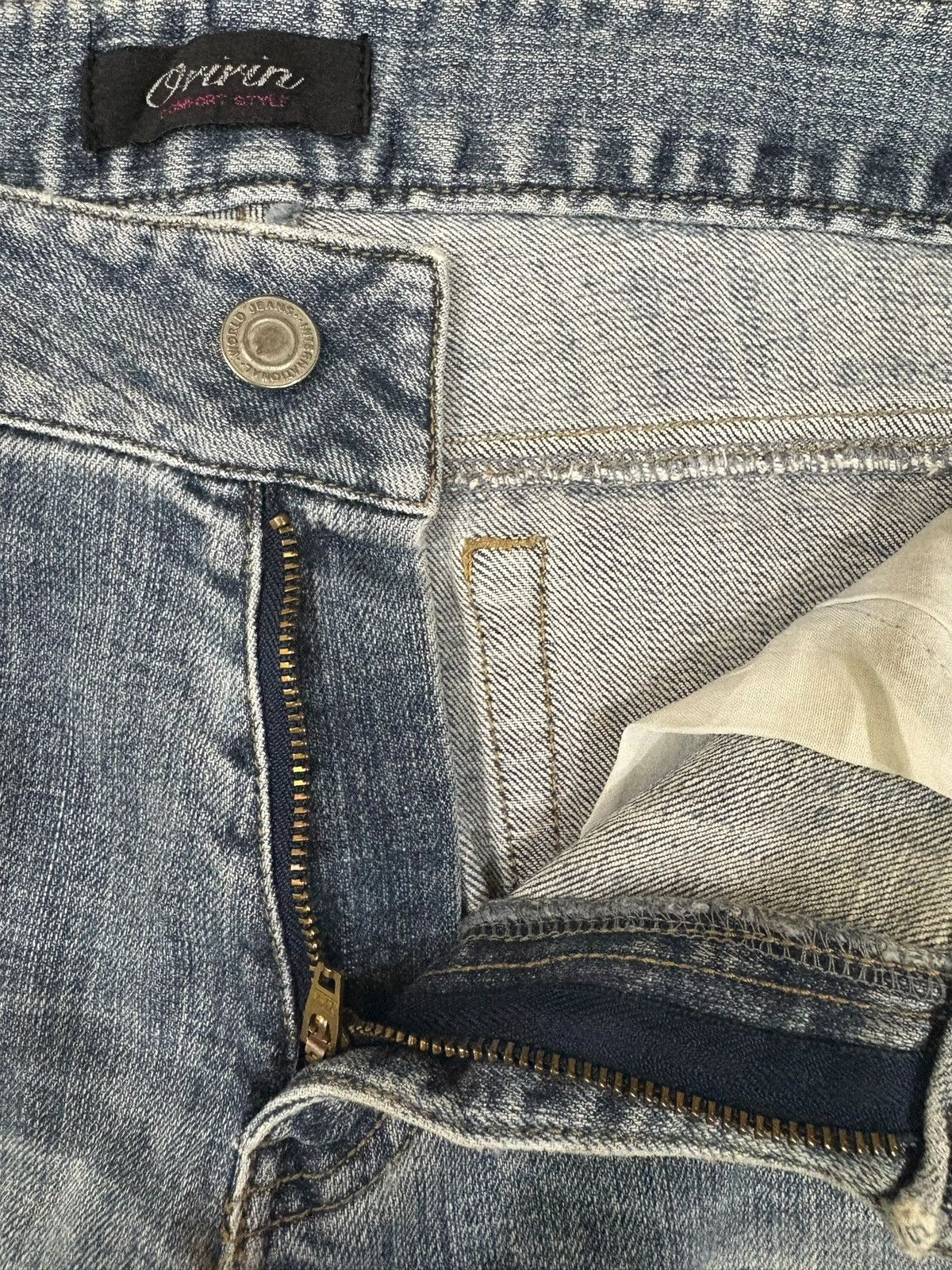 Other Vintage Japanese Oririn Faded Wash Flare Jeans Size 31" - 9 Thumbnail