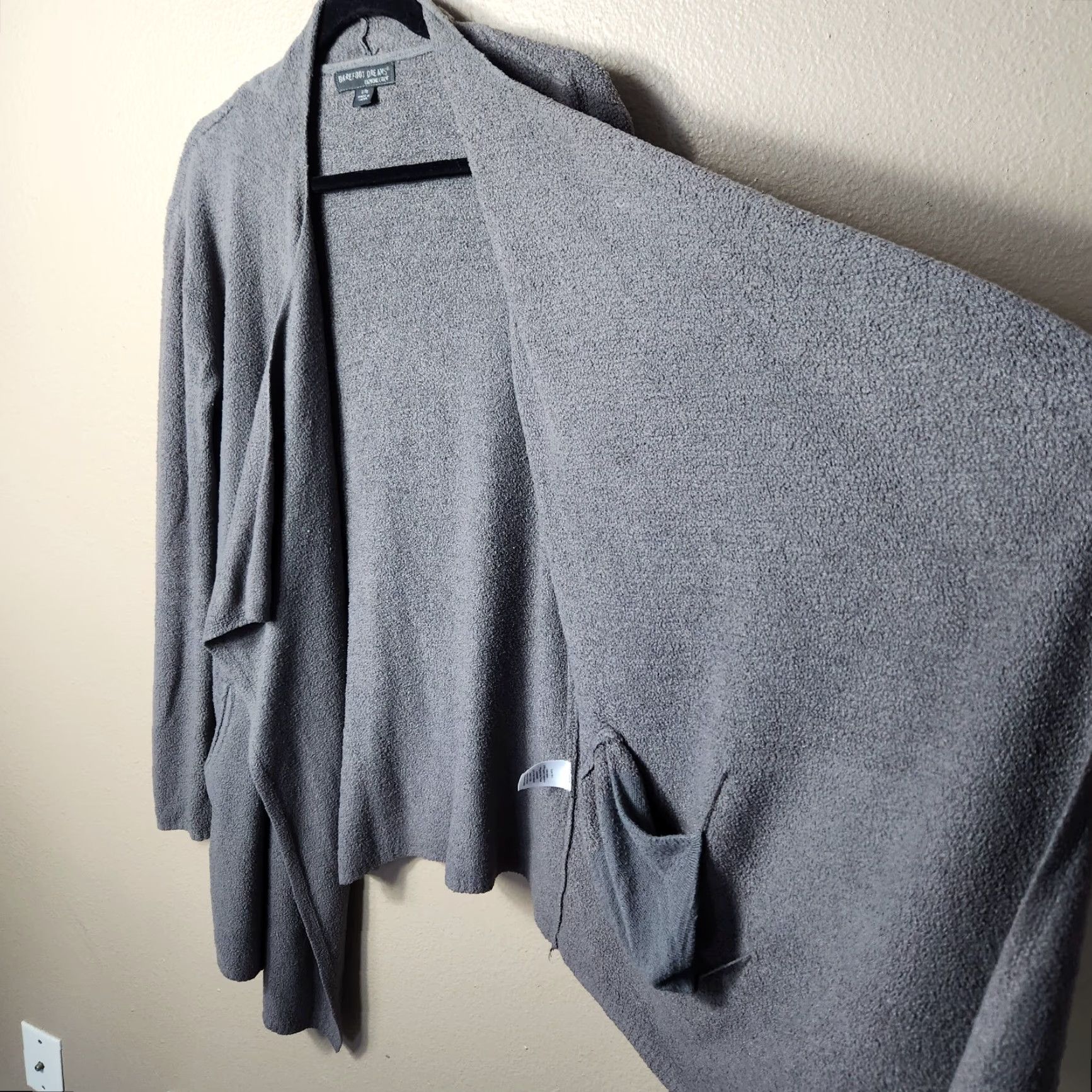 Vintage Barefoot Dreams CozyChic Lite Island Wrap Gray-Size S/M Shirt Women XS? Size S / US 4 / IT 40 - 7 Thumbnail
