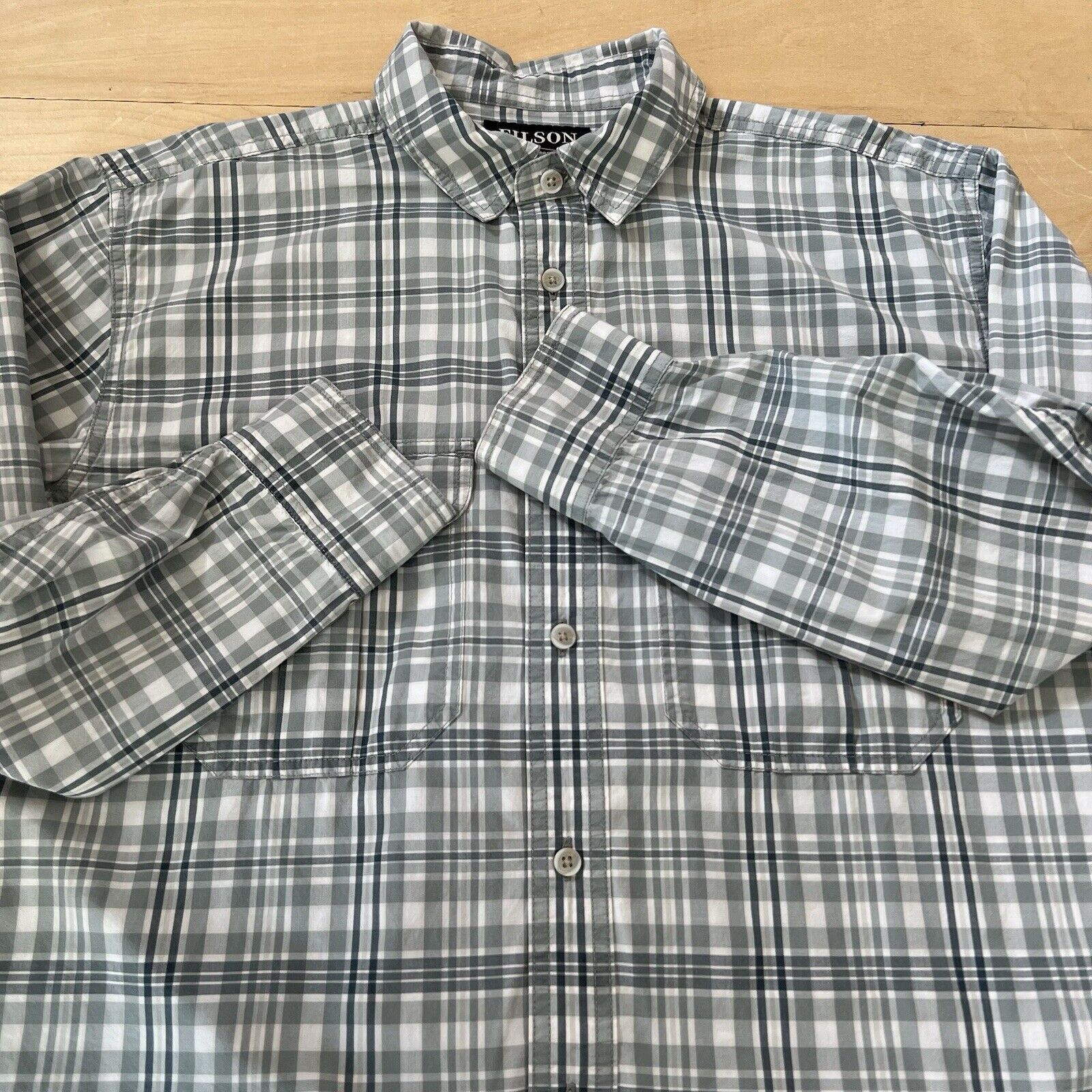 Filson Filson Lightweight Shirt M White Gray Workwear Outdoors Size US M / EU 48-50 / 2 - 4 Thumbnail