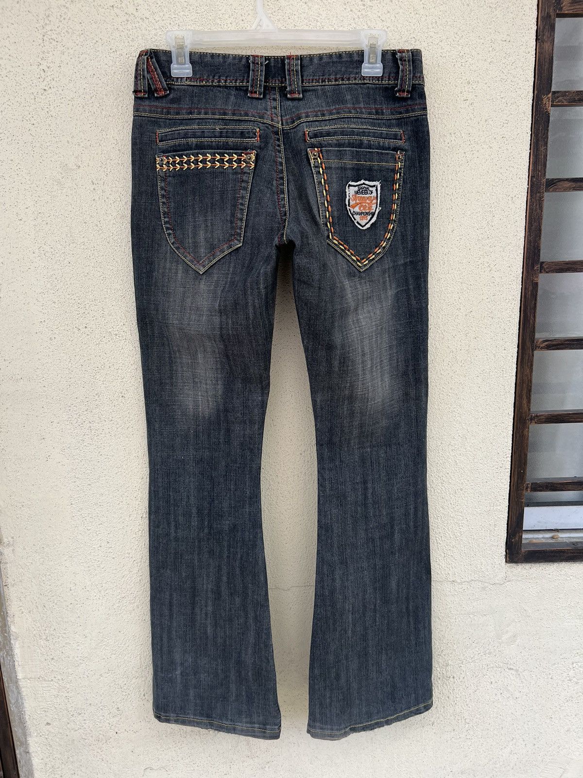 Vintage Vintage Maxa Japan Embroidery Fade Black Bootcut Jeans Size US 29 - 15 Thumbnail